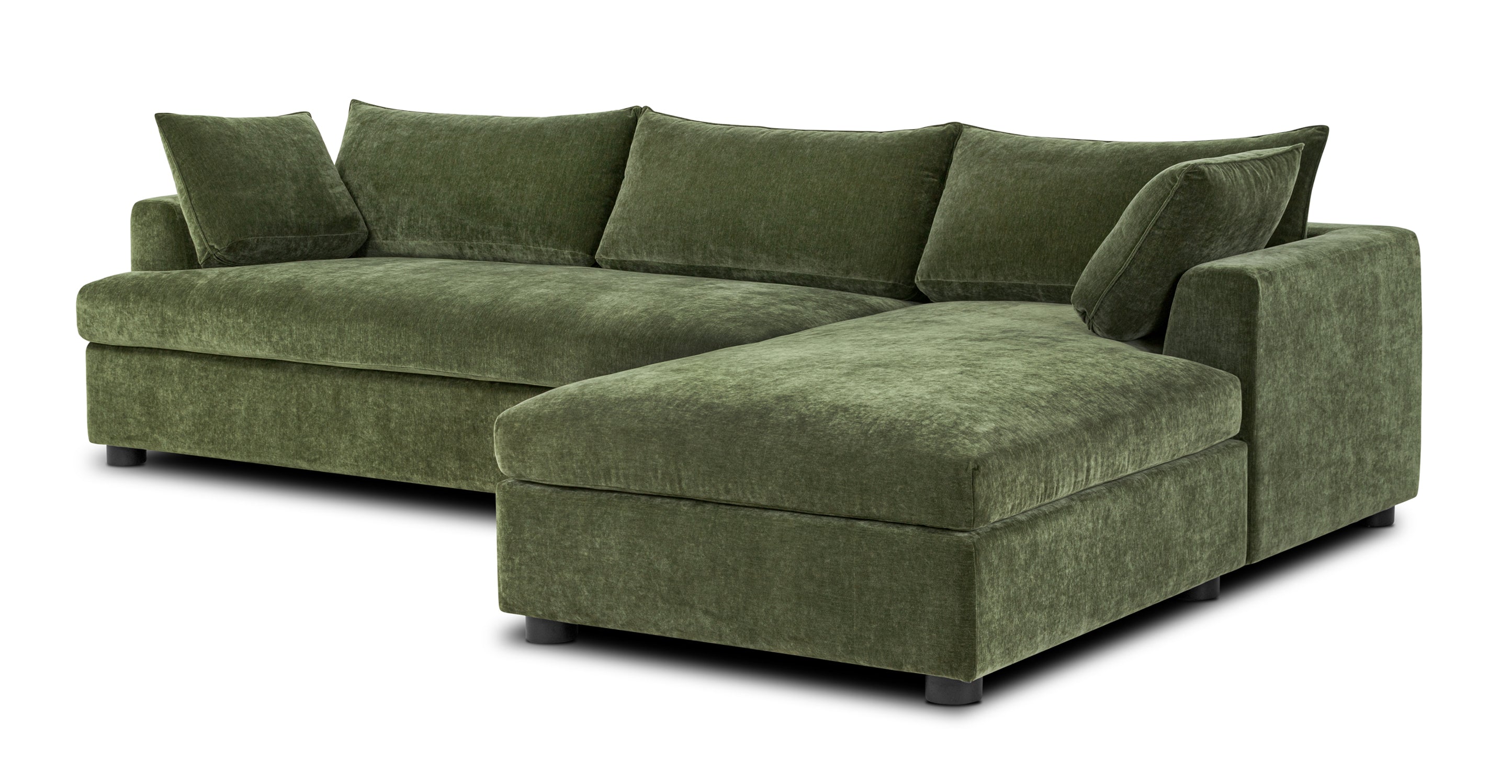Milo Right Facing Sleeper Sectional Sofa with Chaise - Modern L-Shaped Couch for Small Spaces - Perfect for Living Room, Apartment, and Home Theater Comfort