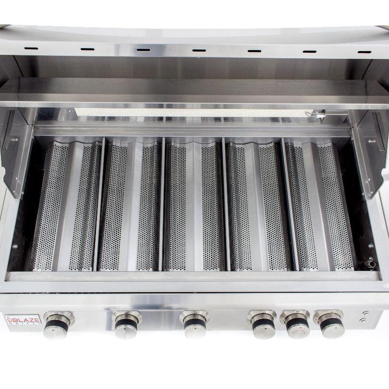 40 Inch 5-Burner LTE Gas Grill with Rear Burner & Built-In LED Lighting System - Outdoor BBQ Grill for Backyard, Patio, and Tailgating Parties