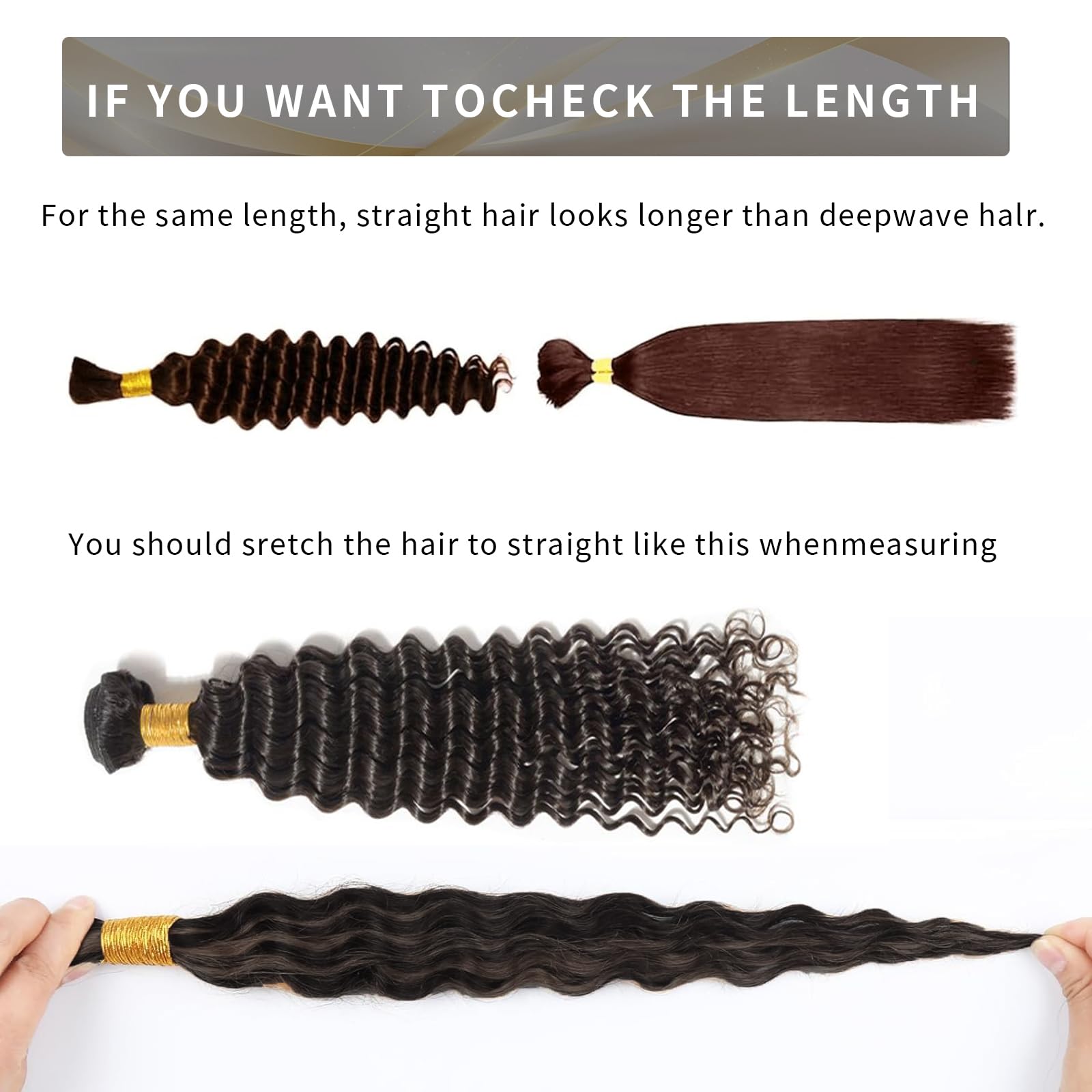 16A 20 Inch Deep Wave Bulk Human Hair for Braiding - 250g Brazilian Virgin Hair Extensions (5 Bundles/Pack) | No Weft Boho Curly Hair for Braids & Protective Styles - Perfect for Weddings, Parties & Everyday Wear