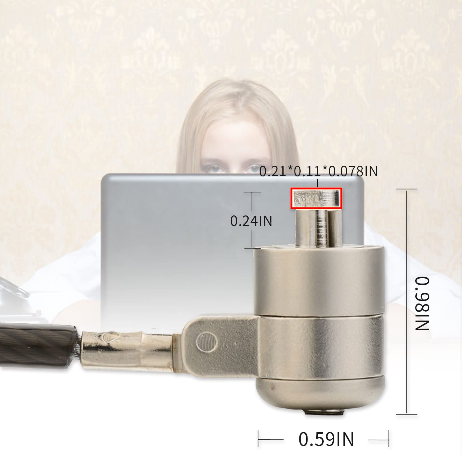 Laptop Cable Lock - Anti Theft Security Cable with Combination Lock for iPad, Tablet, MacBook & Notebooks | Perfect for Office, School & Travel Protection