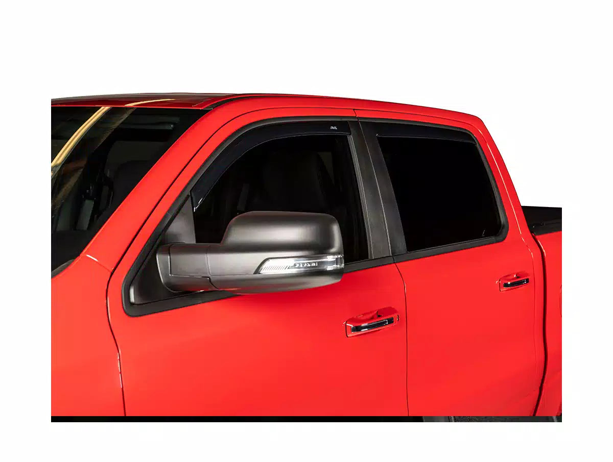 AVS Ventvisor In-Channel Window Deflectors (2-Piece Set, Smoke Tint) for 1997-2004 Dodge Dakota Standard Cab - Rain Protection & Fresh Air Flow While Driving