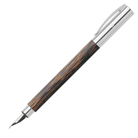 Faber-Castell Ambition Coconut Wood Fountain Pen - Premium Writing Instrument for Professionals & Calligraphy - Perfect for Office, Gifts & Collectors