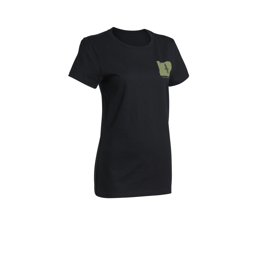 Women's PNW T-Shirt | Soft Cotton Black Tee for Casual Wear & Outdoor Adventures