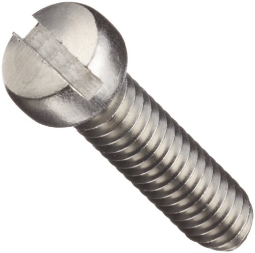 Small Parts Stainless Steel Machine Screws, Plain Finish, Fillister Head, Slotted Drive, ASME B18.6.3 Compliant, 1/4