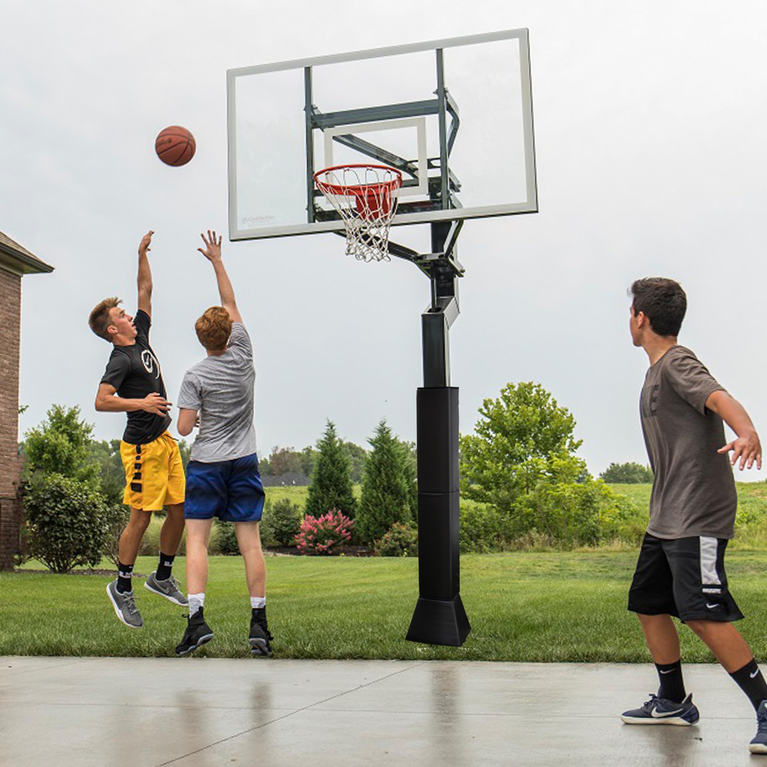 Katop Square Basketball Pole Padding - Durable 4x4, 5x5, 6x6, 6x8, 8x8 Inch UV-Resistant Waterproof Basketball Goal Post Protector for Outdoor Court Safety | Perfect for Home, School & Park Basketball Hoop Protection
