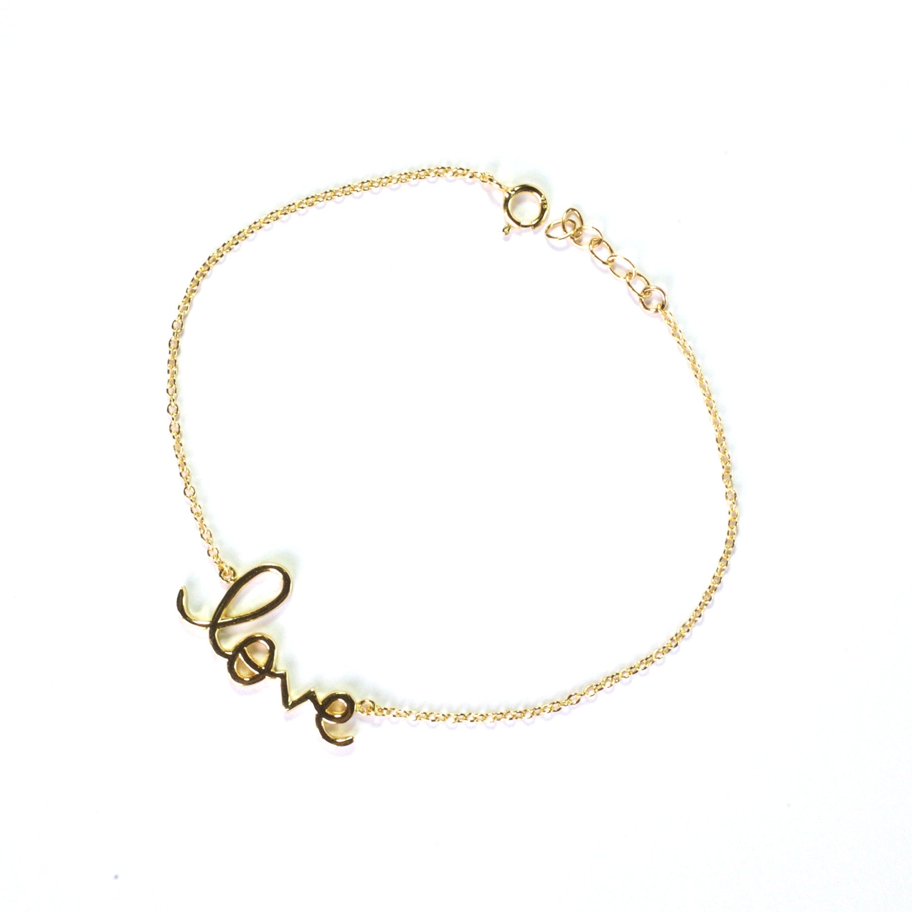 Large Gold Love Letter Bracelet - Elegant Engraved Jewelry for Women - Perfect for Anniversaries, Valentine's Day & Romantic Gifts