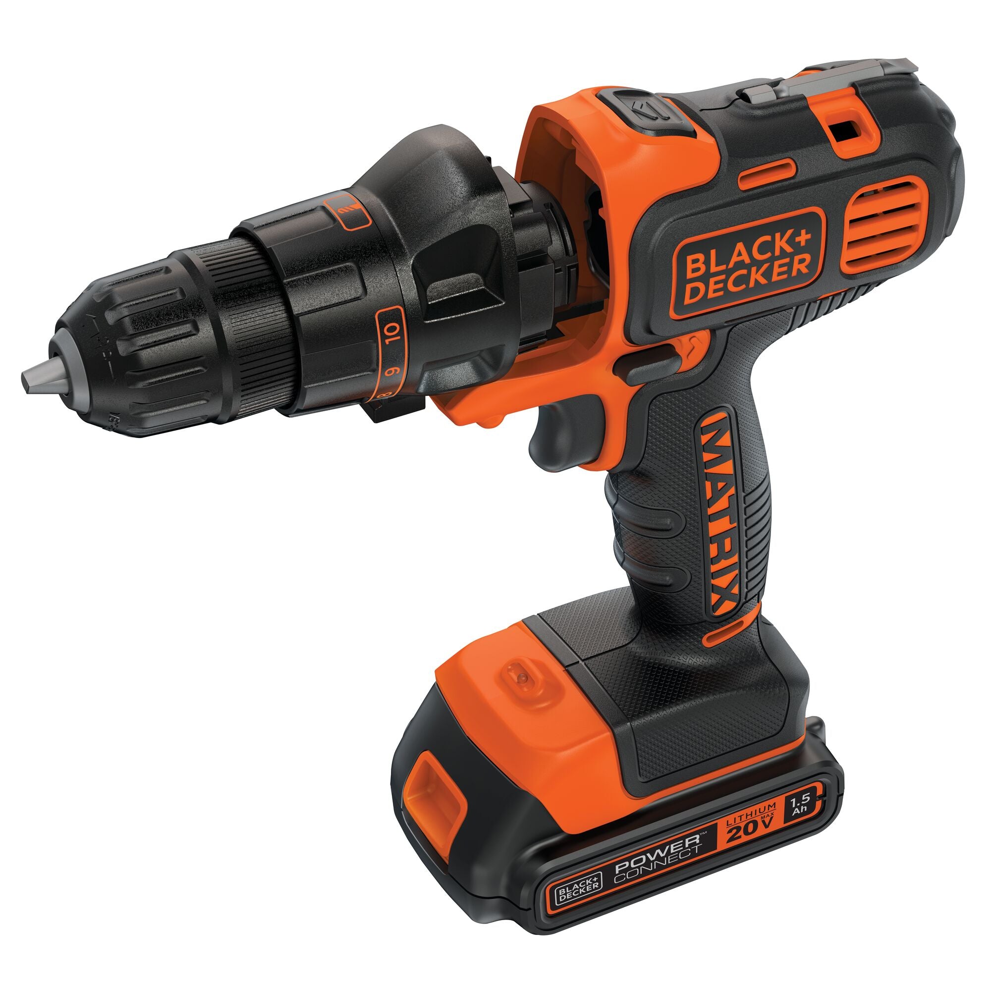 20V MAX* MATRIX™ Cordless Drill/Driver Kit with Lithium-Ion Battery - Powerful & Lightweight for DIY Projects, Home Repairs, and Woodworking Tasks