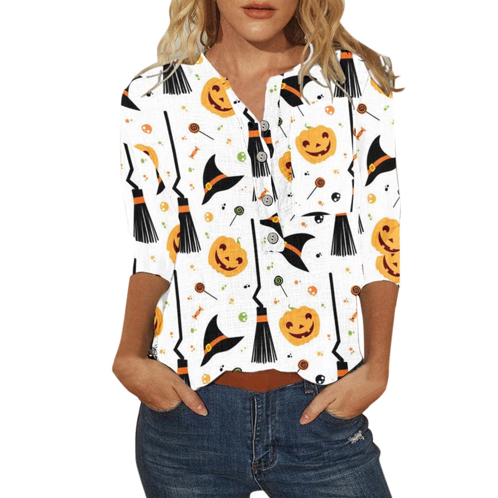 Women's Fashion Printed Casual Button-Up Blouse - Cute O-Neck Short Sleeve Tops for Everyday Wear | Perfect for Office, Dating & Summer Outfits