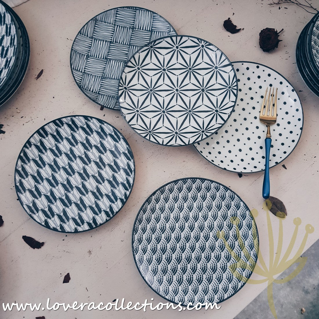 Modern Black & White Assorted Prints Dinnerware Set - 60% Off Sale - Perfect for Casual Dining, Entertaining & Home Decor