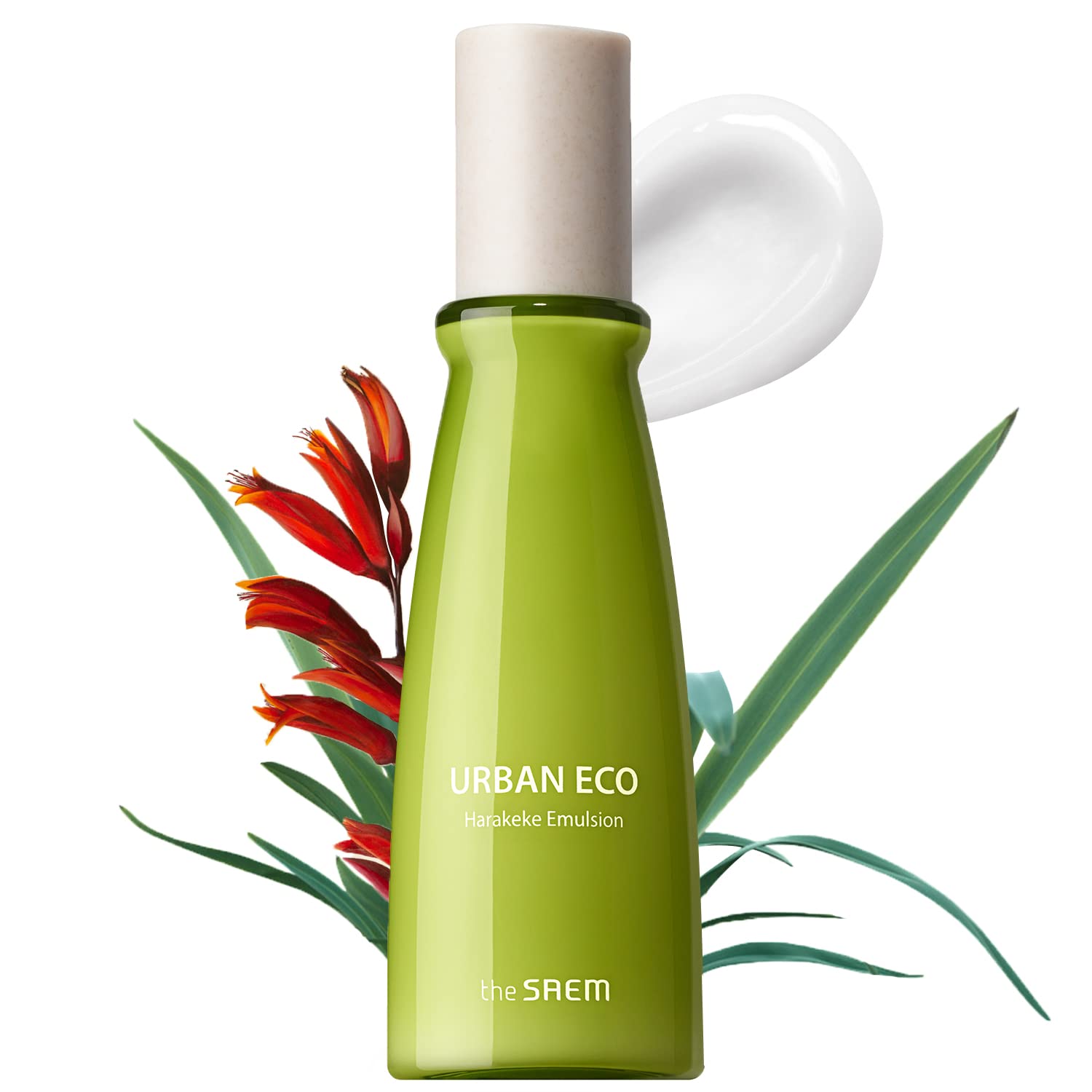 The Saem Urban Eco Harakeke Emulsion 4.4 fl.oz - Vegan Face Moisturizer with Harakeke Extract & Hyaluronic Acid | Oil Control & Hydration Balancing | Daily Skincare for Dry, Oily & Combination Skin | Perfect for Morning & Night Routine