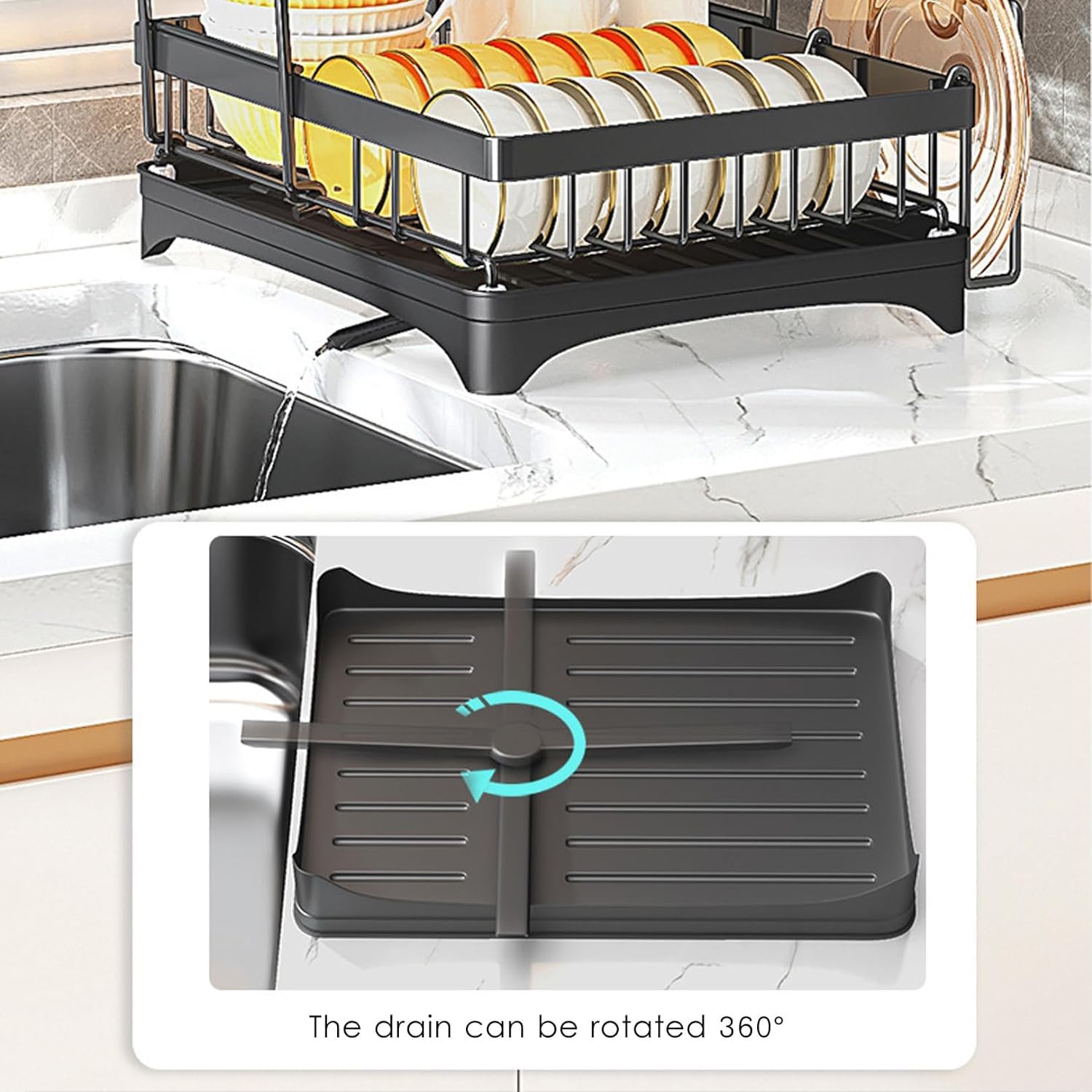 Dratal 2-Tier Adjustable Dish Drying Rack - 15