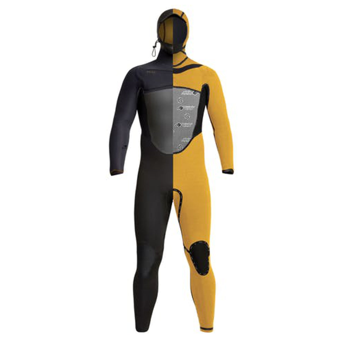Men's XCEL Full Drylock Hooded Wetsuit - 5/6mm Neoprene for Surfing, Diving & Water Sports - Cold Water Protection & Comfort