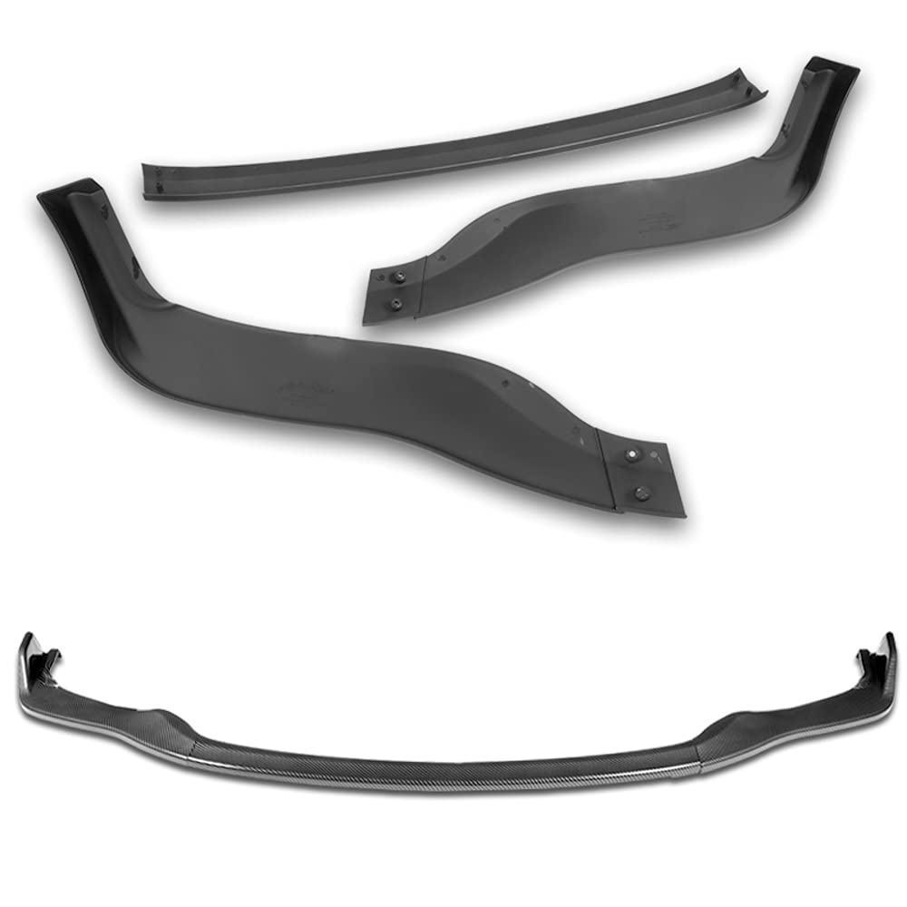 Q1-TECH 9-Piece Front Bumper Body Kit with Lip Spoiler & Side Skirt Extensions - Compatible with 2011-2013 Lexus IS250/IS350 - Carbon Fiber Style Diffuser Set - Perfect for Car Enthusiasts & Street Racing Upgrades - Enhances Aerodynamics & Sporty Appearance