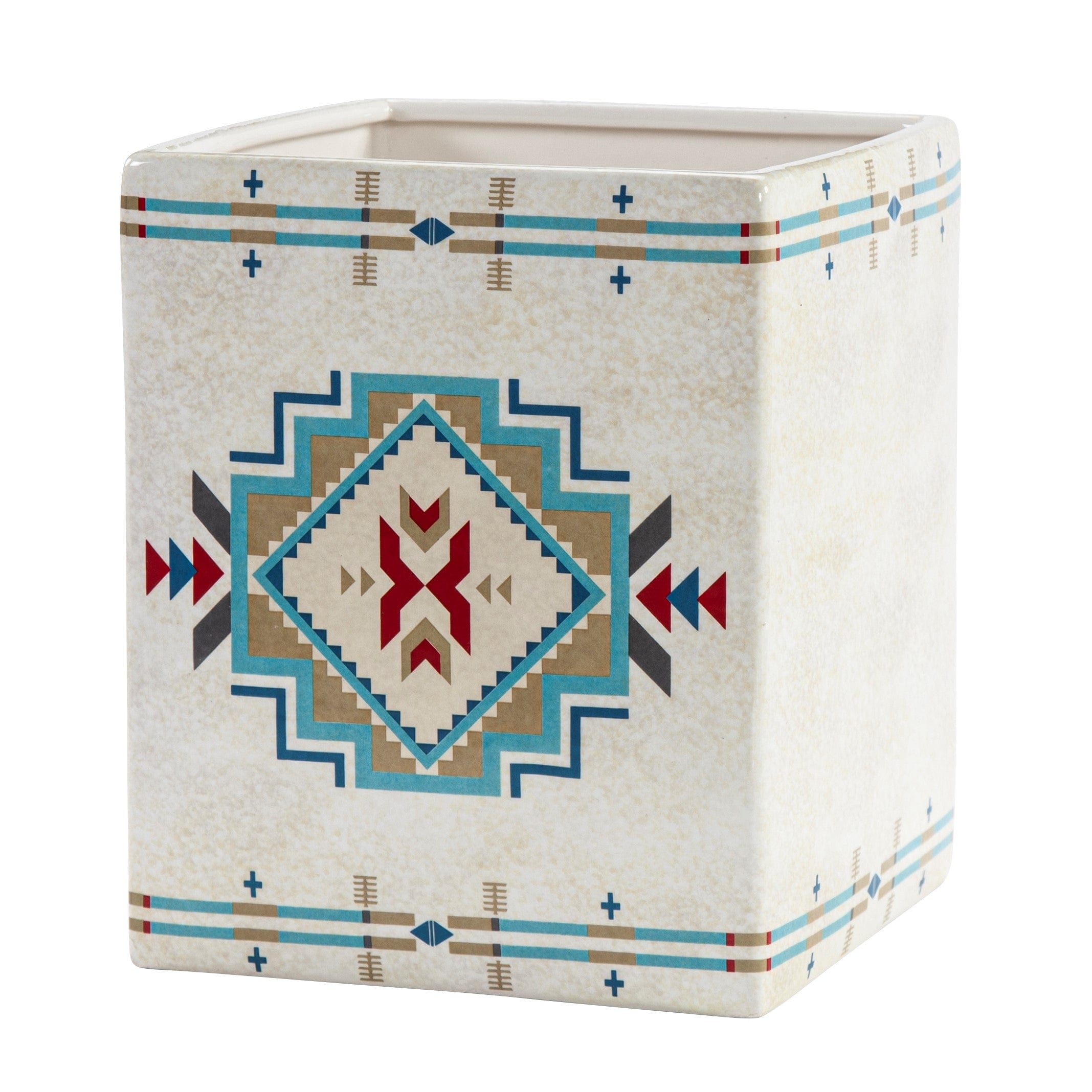 Spirit Valley Ceramic Wastebasket - Elegant Trash Can for Home, Office & Bathroom | Durable & Stylish Waste Bin for Kitchen, Bedroom & Living Room