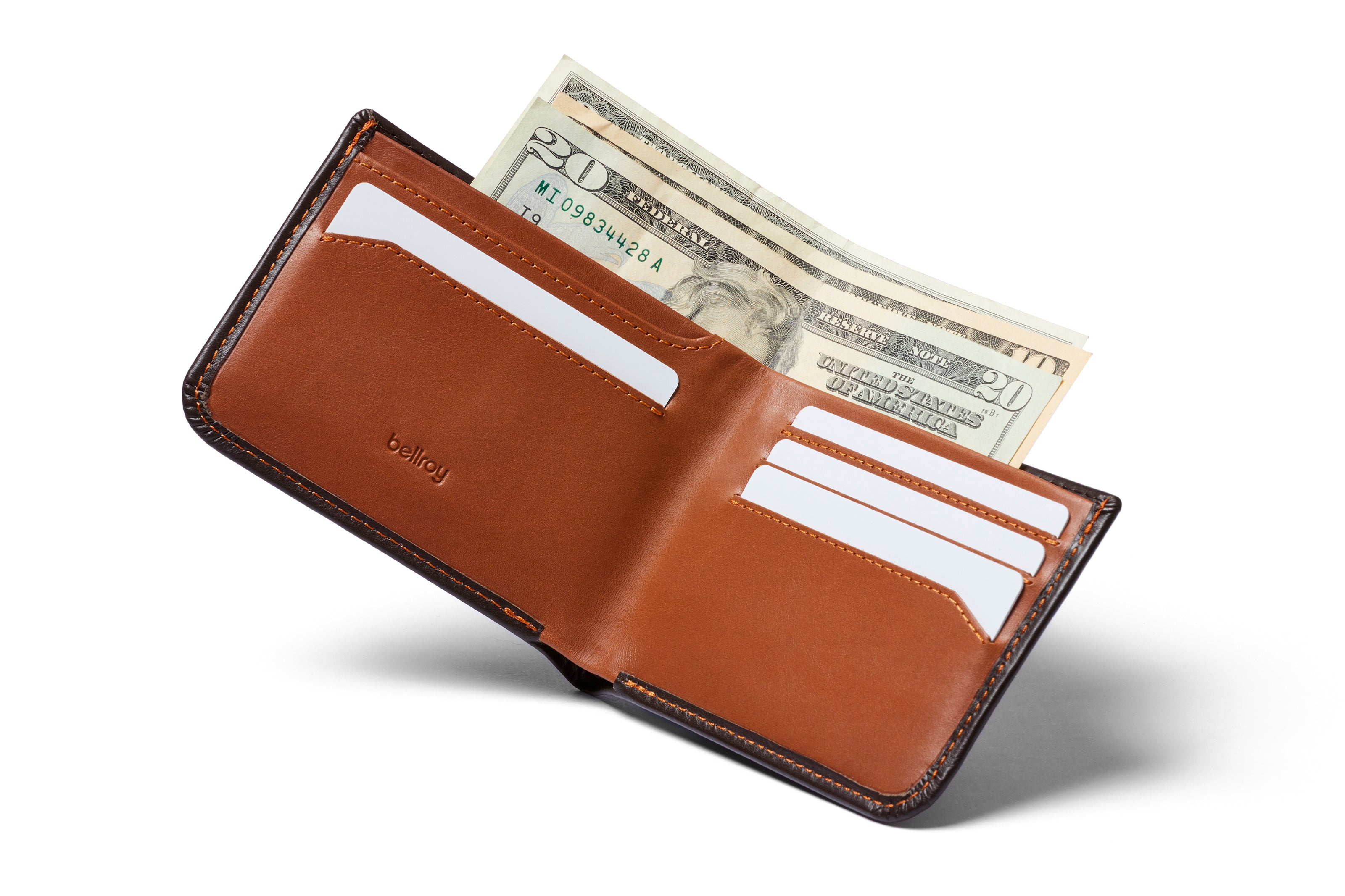 BELLROY Hide & Seek Bi-Fold Wallet for Men - Slim RFID Blocking Leather Wallet with Card Slots & Cash Pocket - Perfect for Everyday Carry, Travel & Minimalist Lifestyle