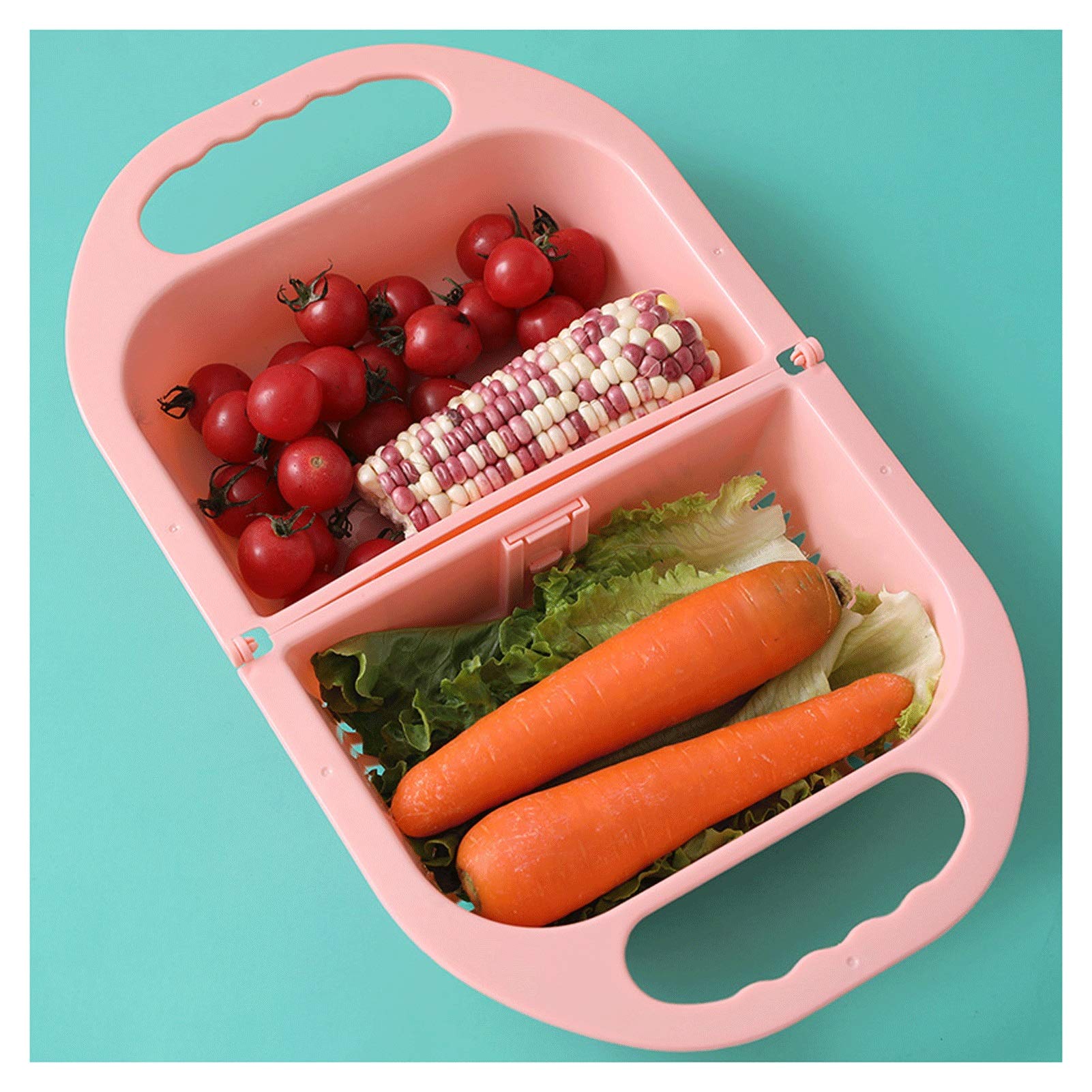 Foldable Plastic Sink Colander Strainer Basket - Thickened Multifunctional Kitchen Drain Filter for Washing Fruits, Vegetables & Pasta | Perfect for Hanging Storage & Efficient Draining in Sinks