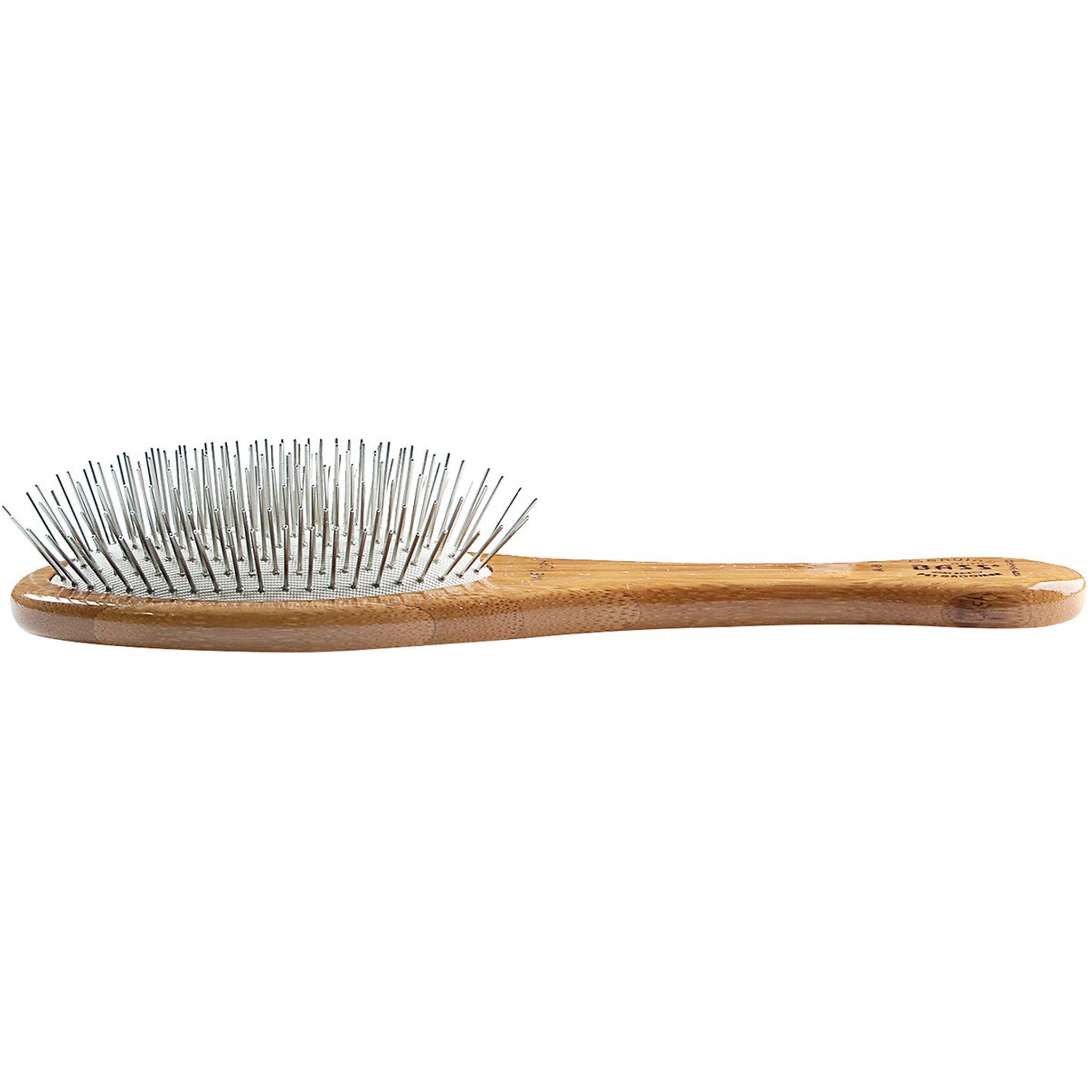 Premium Bass Brushes Wire Pin Pet Grooming Tool - Oval Dog Brush for Shedding & Detangling - Perfect for Home Grooming & Professional Pet Care
