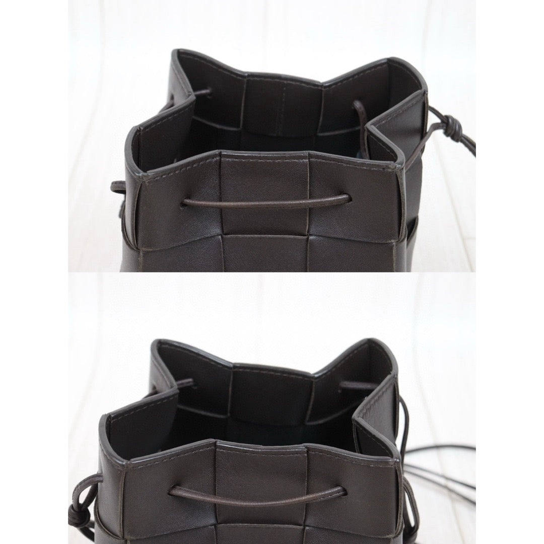 Bottega Veneta P25041410 Lamb Leather Woven Bucket Bag - Authentic Luxury Handbag for Women | Perfect for Work, Travel & Everyday Use