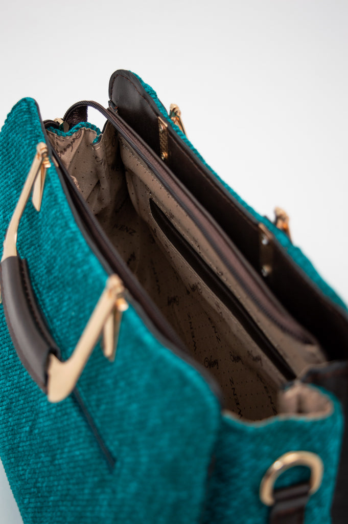 Cora Handbag 200 - Premium Turquoise Leather Crossbody Bag for Women | Fashionable Everyday Purse & Evening Clutch | Perfect for Work, Travel & Date Night