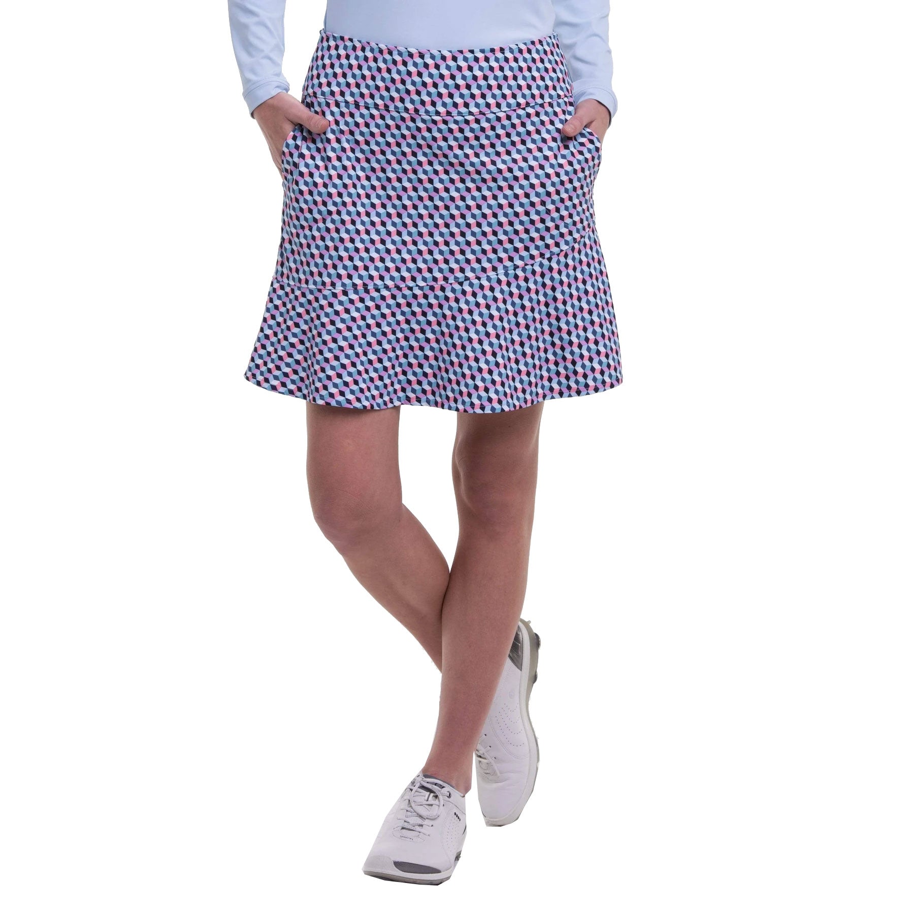 Fairway & Greene Arden Newport 18-Inch Women's Golf Skort - Comfortable & Stylish Golf Apparel for On-Course Performance & Leisure Wear