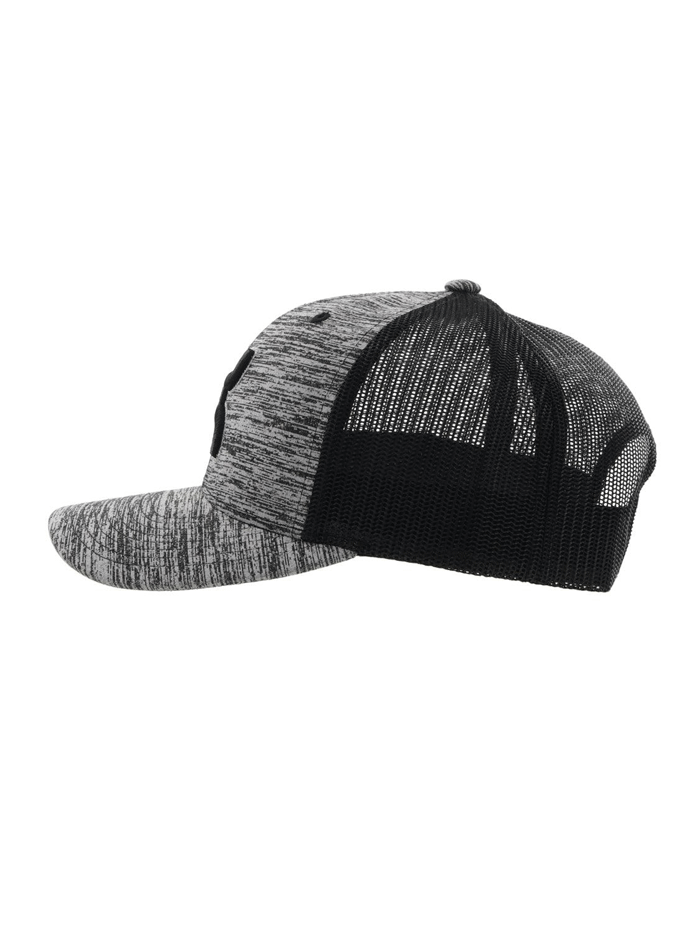 Hooey 2206T GYBK STERLING Mid Profile Snapback Trucker Hat - Black & Grey Adjustable Cap for Men & Women - Perfect for Outdoor Activities, Sports, and Casual Wear