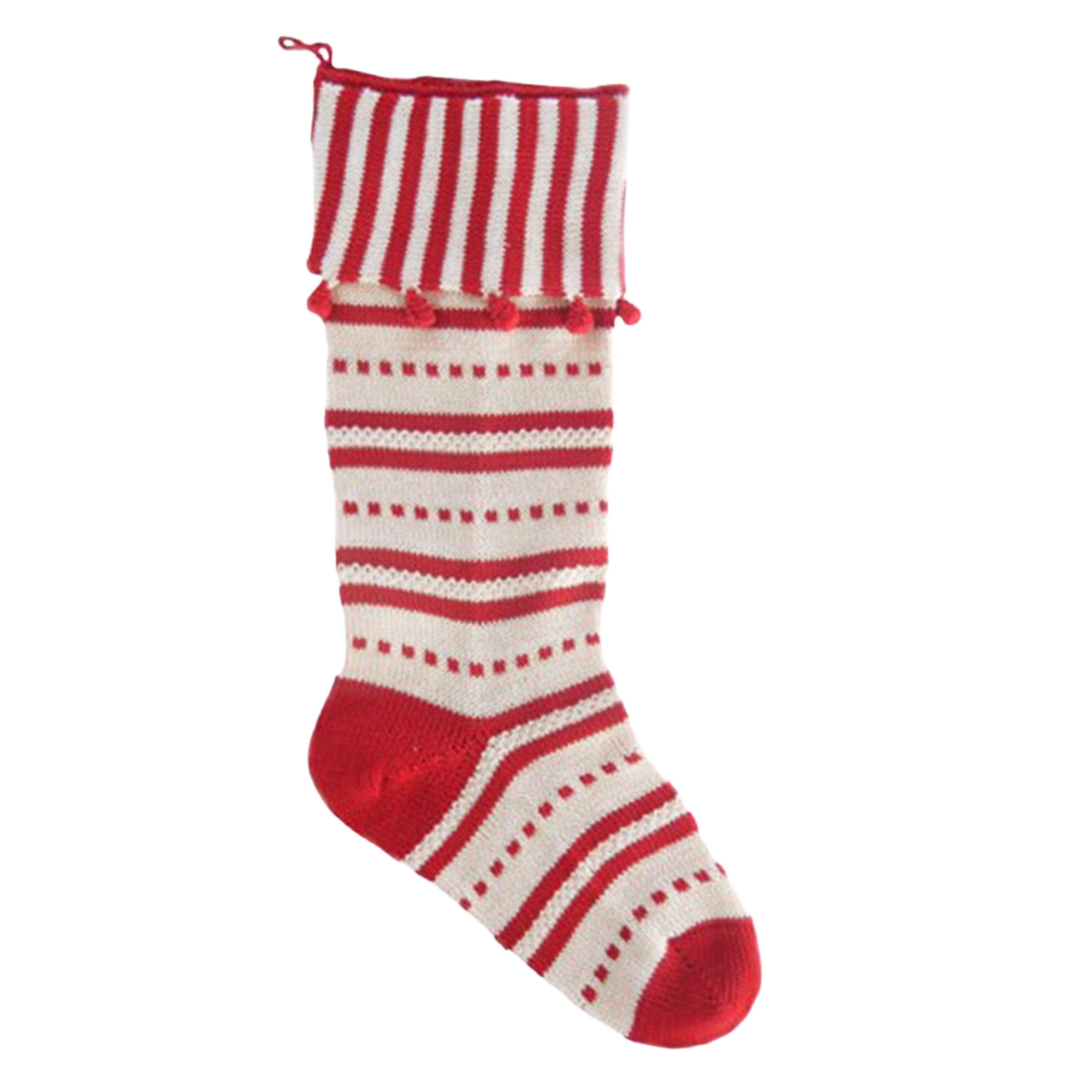 Christmas Candy Cuff Stocking - Holiday Stocking Holder for Fireplace Mantel, Festive Decor for Xmas Gifts & Candy - Perfect for Home, Party & Office Decorations