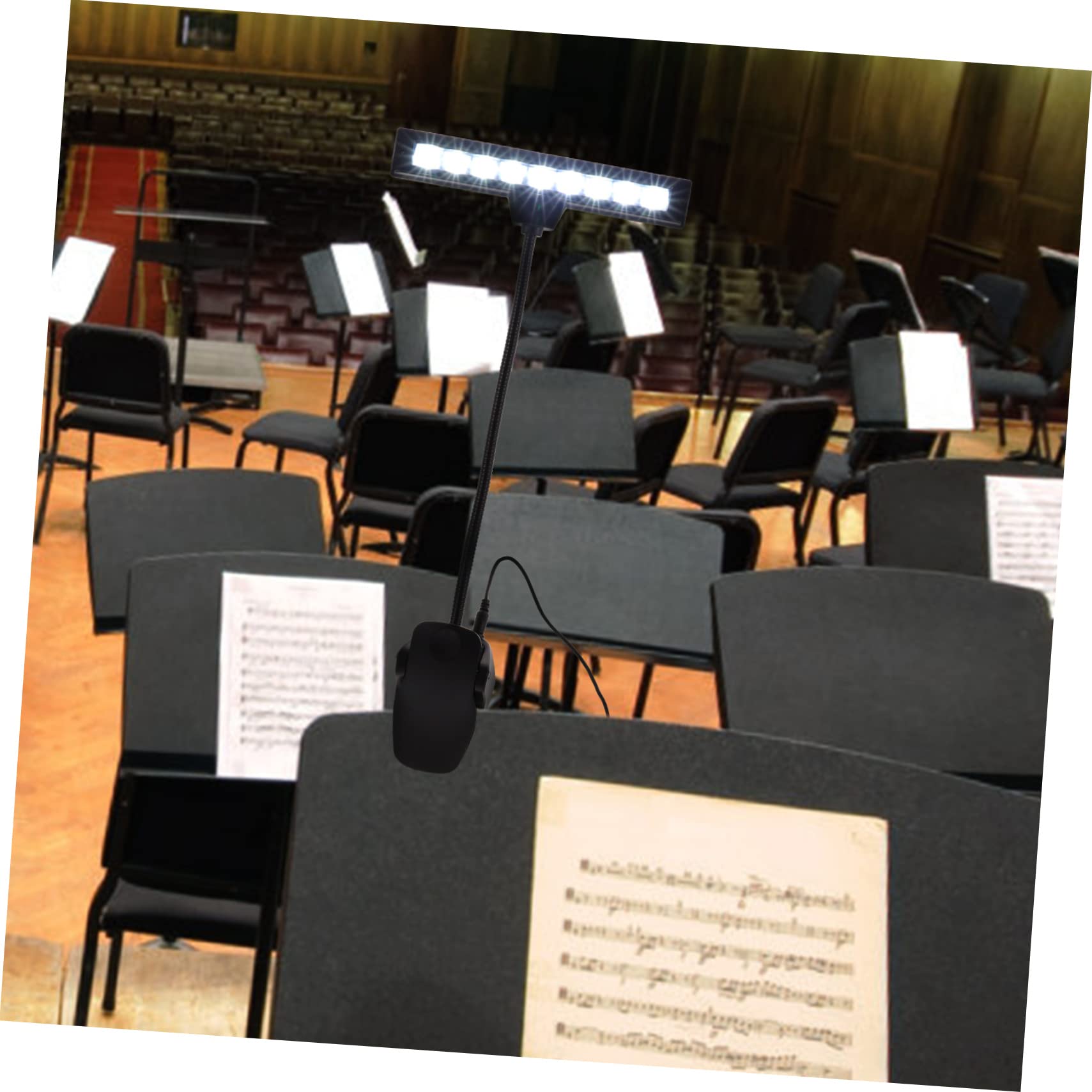 Rechargeable LED Music Stand Light - Clip On Piano Lamp with Adjustable Brightness, Portable Desk Lamp for Musicians, Students & Reading | Perfect for Orchestra, Practice Rooms & Nighttime Use