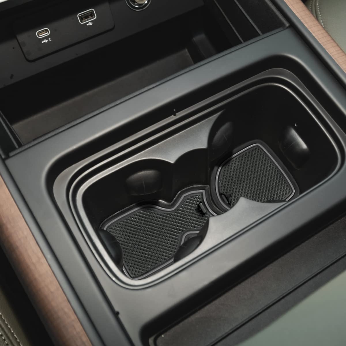 Premium Anti-Dust Cup Holder Liners for Land Rover Defender 110 (2020-2023) - Custom Fit Door Pocket & Center Console Mats - 20pc Gray Interior Accessories - Perfect for Off-Roading, Camping & Daily Commute