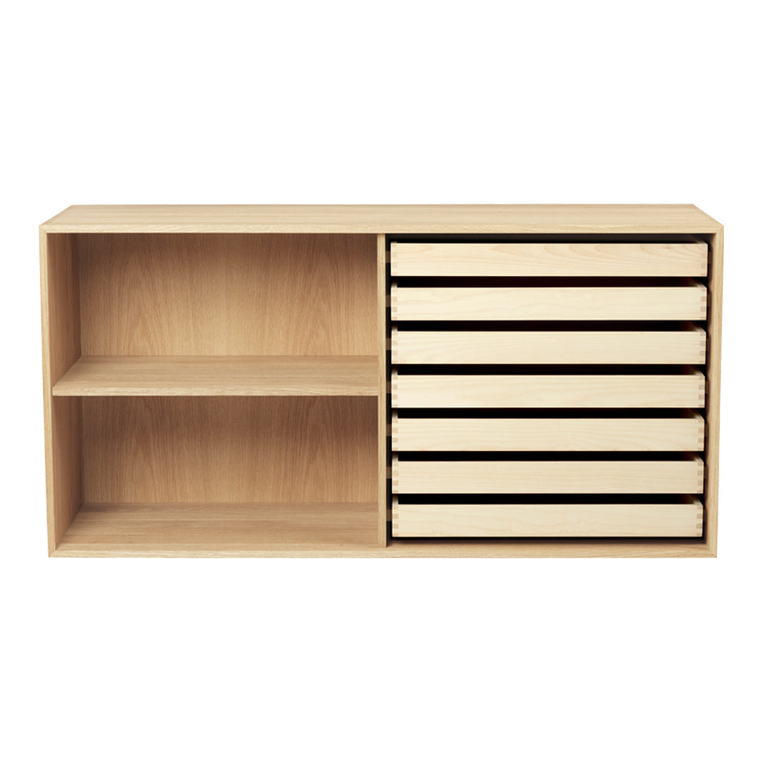 FK632110 Deep Bookcase with 7 Trays - Sturdy Storage Organizer for Books, Toys & Home Office Supplies | Perfect for Living Room, Bedroom or Study