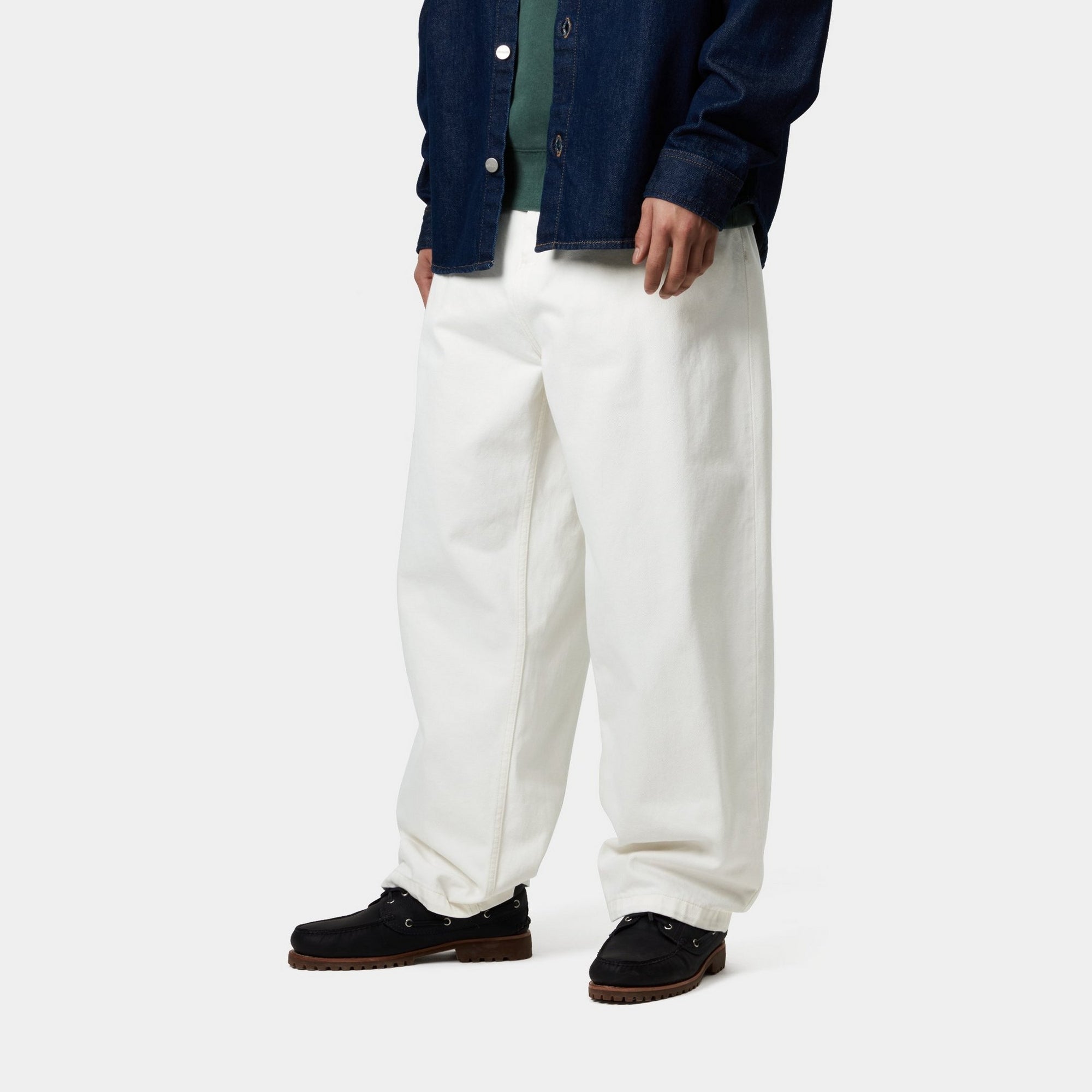 Brandon Women's White Pants - Comfortable Stretch High Waist Trousers for Work, Office & Casual Wear