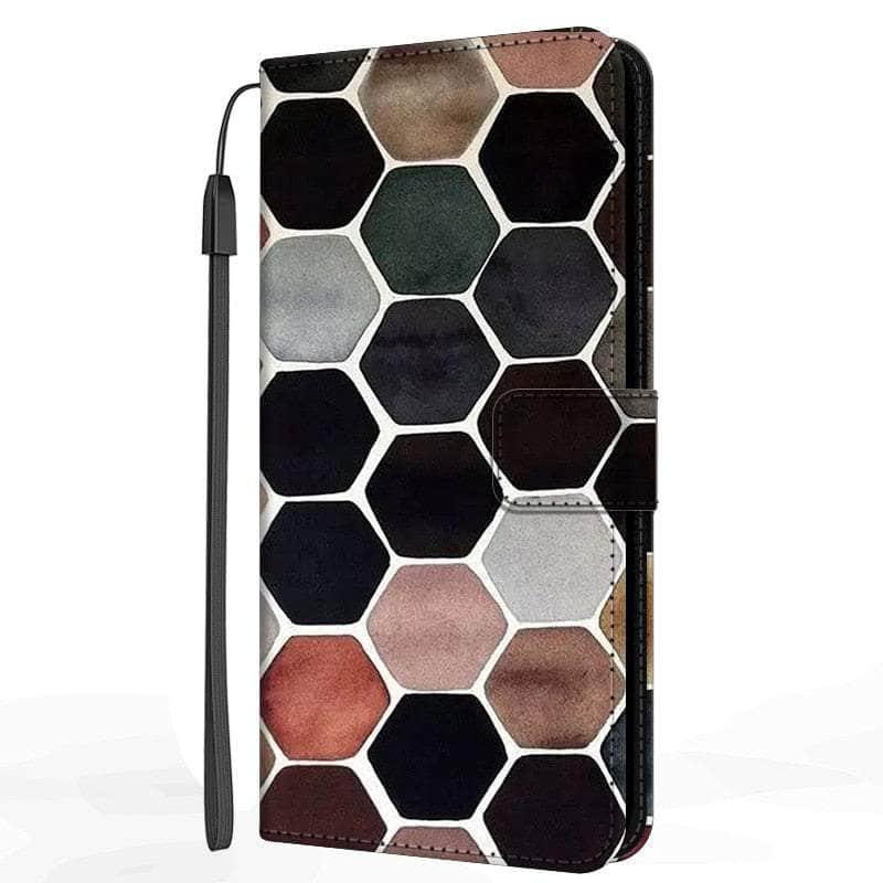Samsung Galaxy A34 Marble Leather Case - Premium Protective Cover with Slim Fit & Soft Touch - Perfect for Daily Use, Travel & Business