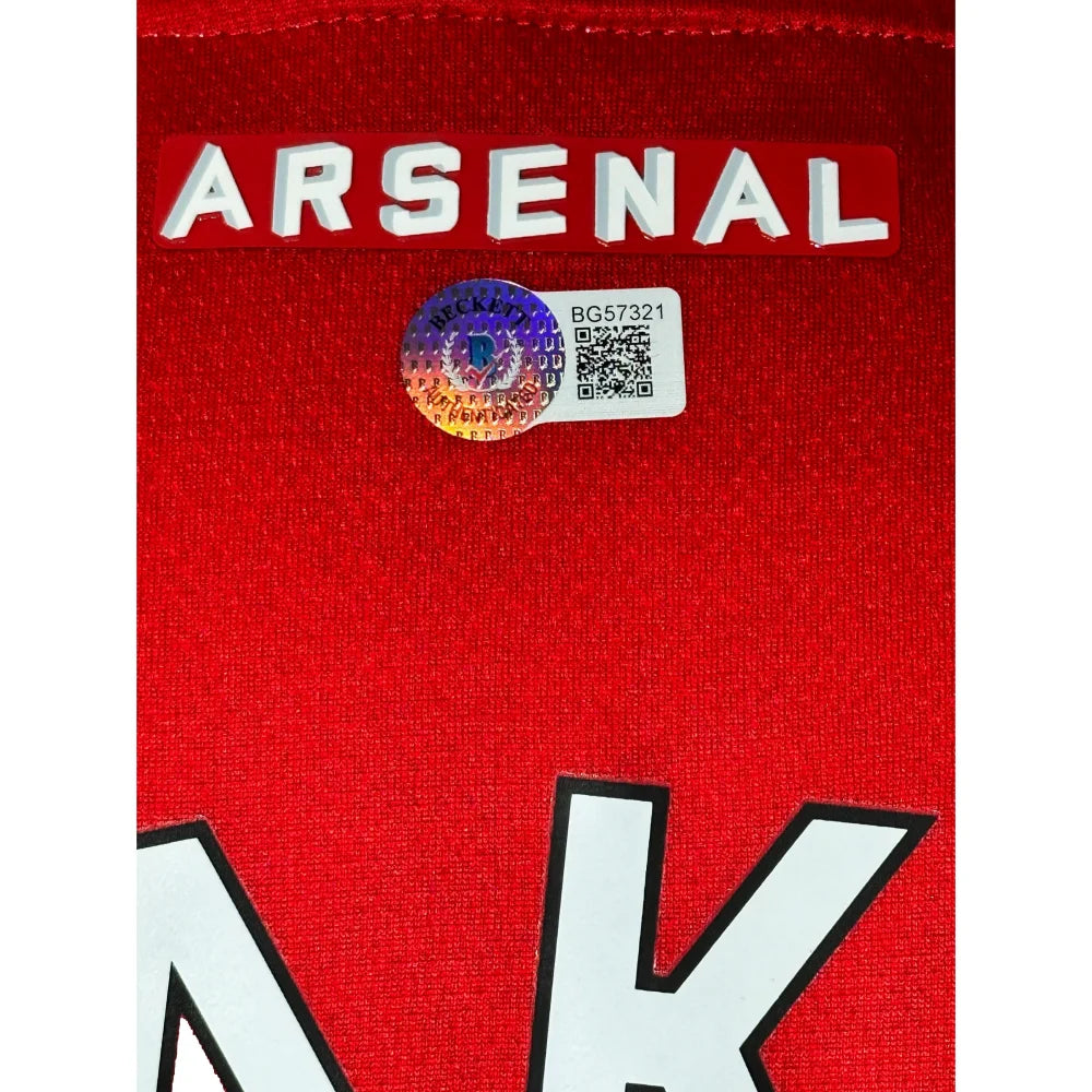 Authentic Bukayo Saka Signed Arsenal FC Soccer Jersey with COA - Perfect for Collectors, Fans & Football Memorabilia Displays