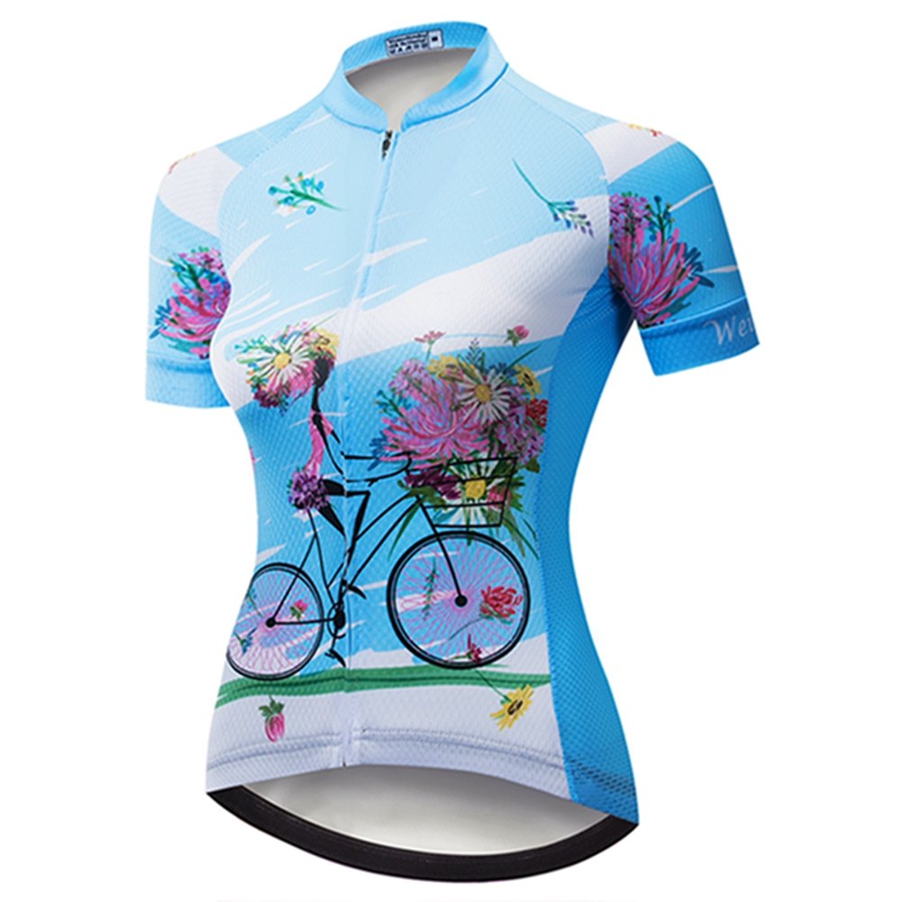 Weimostar Women's Cycling Jersey Short Sleeve - Breathable Moisture Wicking Bike Shirts for Ladies - Perfect for Road Biking, Mountain Cycling & Outdoor Sports