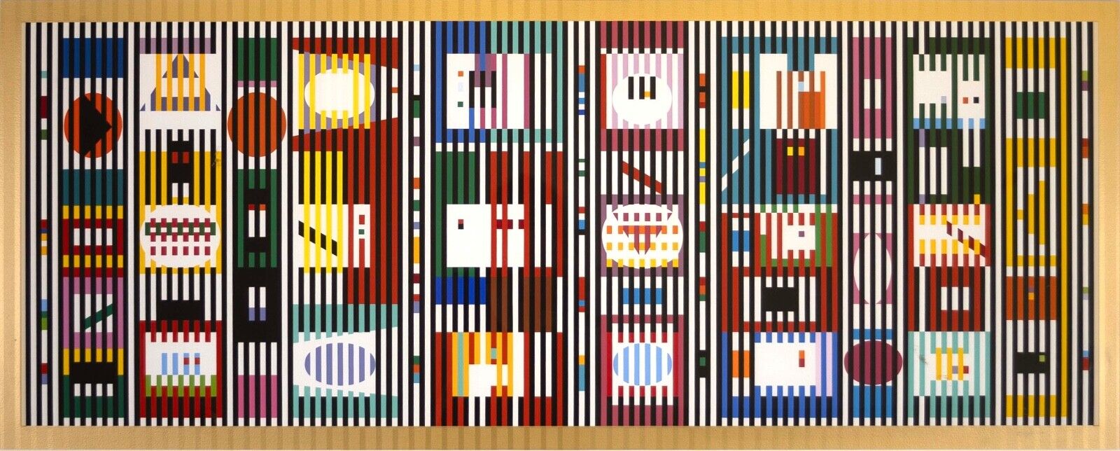 Yaacov Agam Signed Op Art Serigraph 'Coordination' - Limited Edition 113/153, Framed Artwork (1975) | Modern Abstract Wall Decor for Home & Office