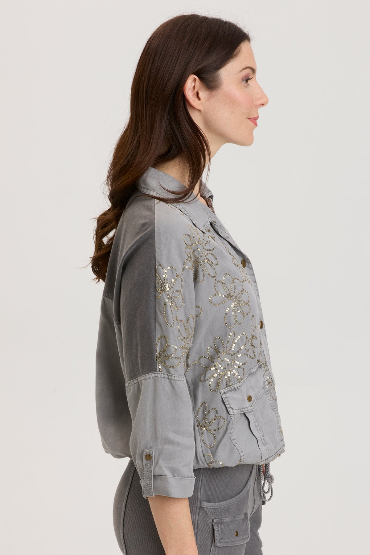 Ilyse Jacket - Smokehouse Pigment Women's Denim Jacket for Casual & Streetwear Outfits | Perfect for Fall & Winter Layering