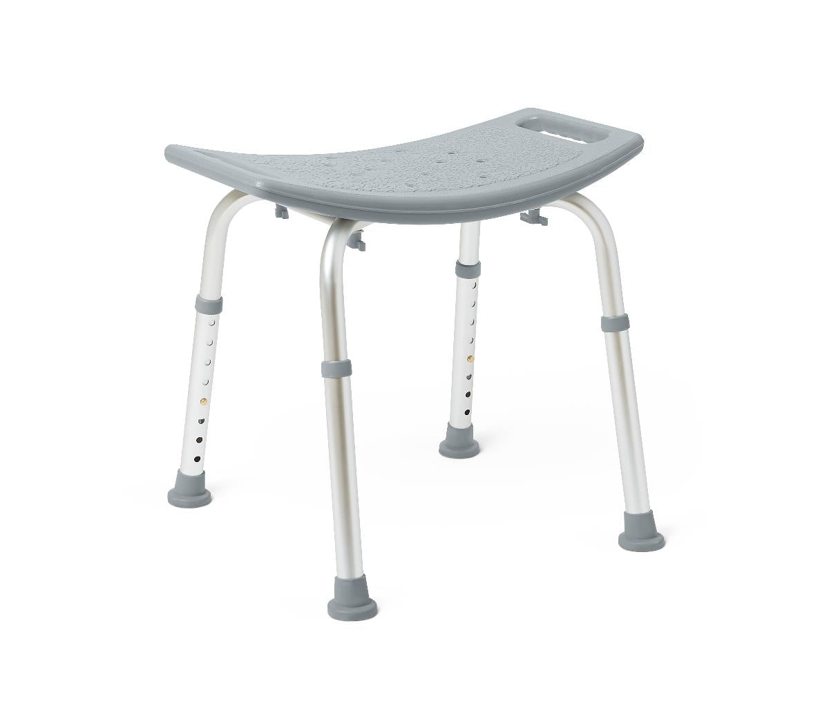 Non-Slip Shower Bench Without Backrest - Adjustable Height Bath Seat for Elderly & Disabled - Sturdy Bathroom Safety Stool for Shower, Bathtub, and Spa Use