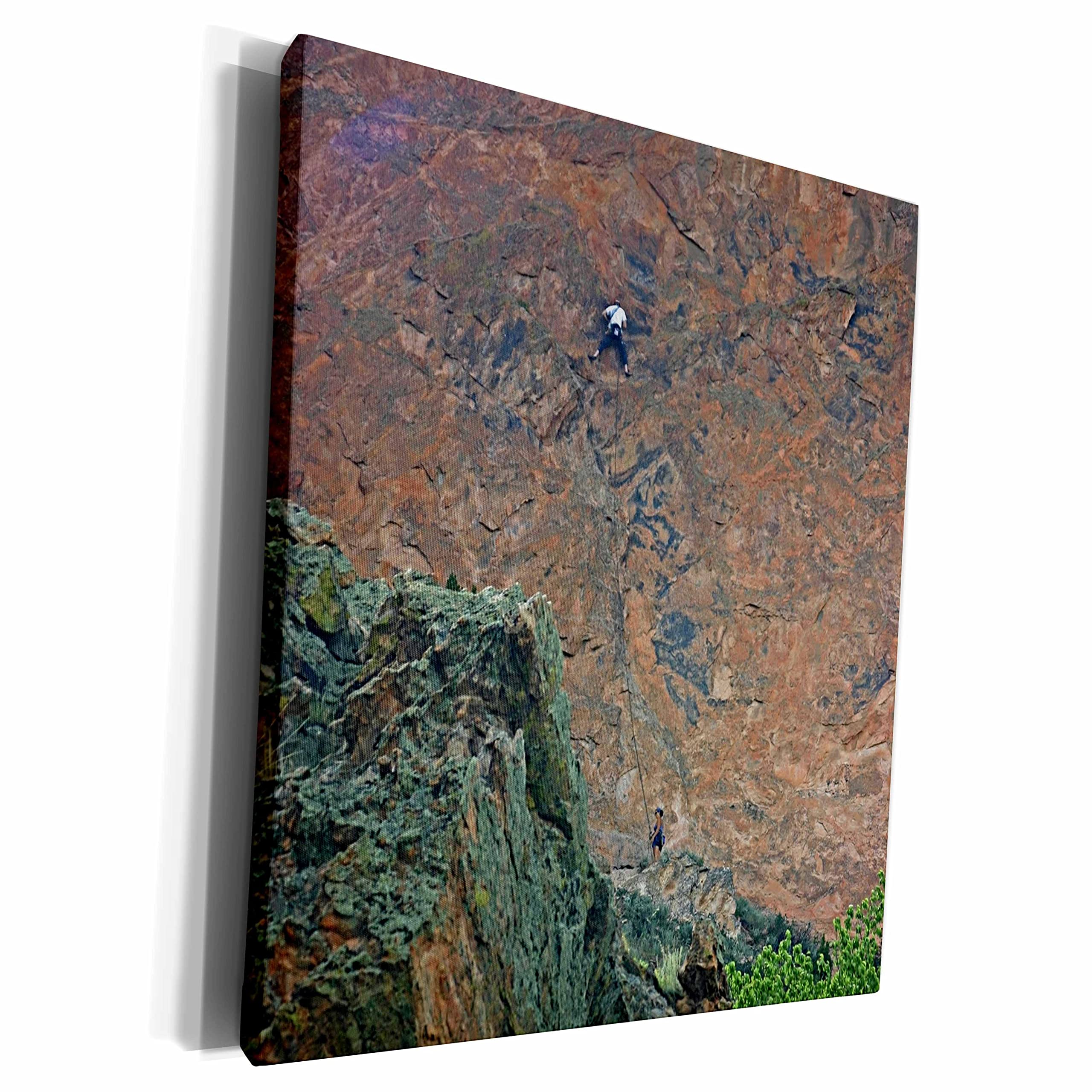 3D Rose Museum Grade Canvas Wrap - Stunning Rock Climbers Photography at Garden of the Gods | Premium Wall Art Decor for Living Room, Bedroom & Office