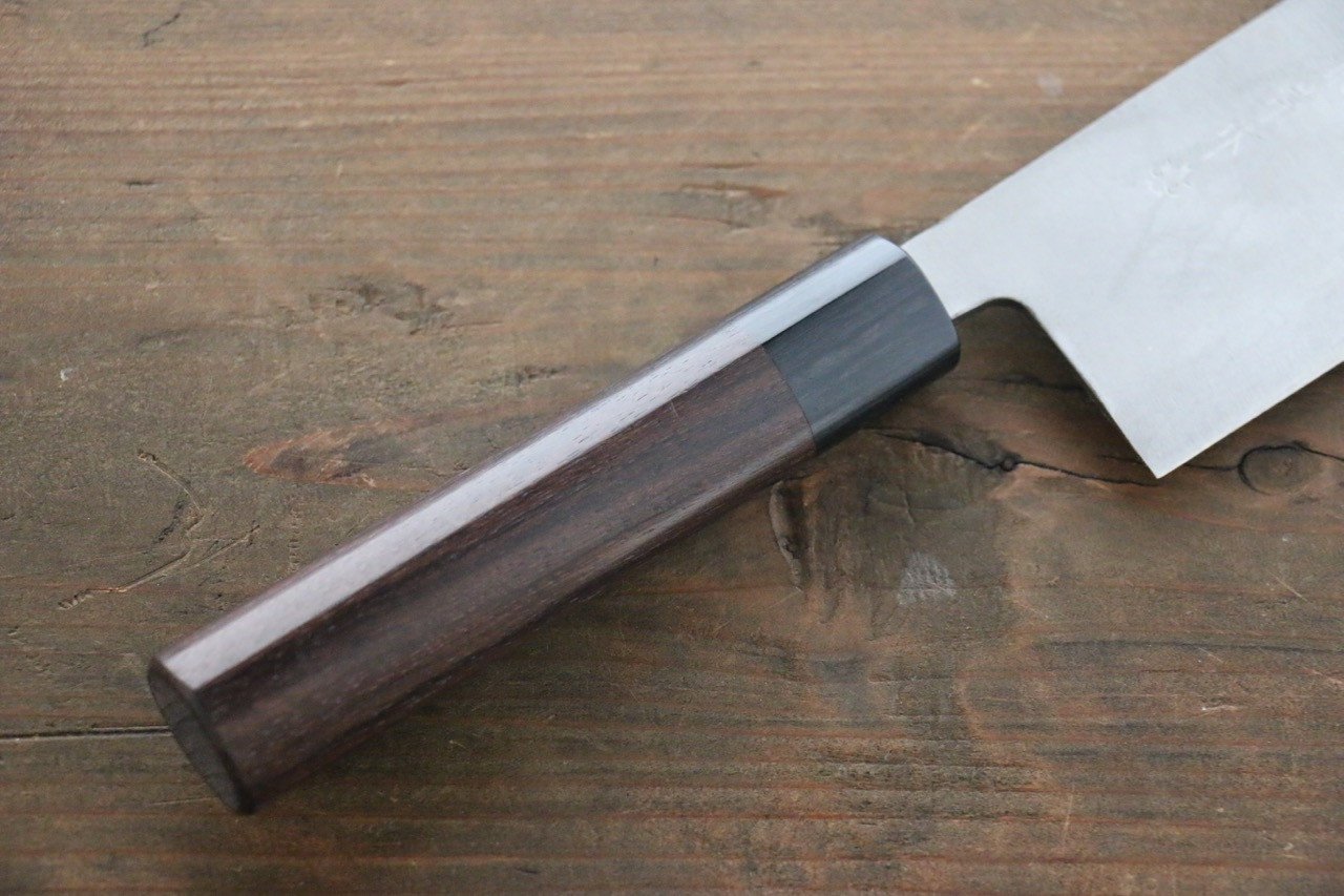 Premium Kanetsune White Steel No.2 11-Layer Damascus Nakiri Japanese Chef Knife 165mm (6.5