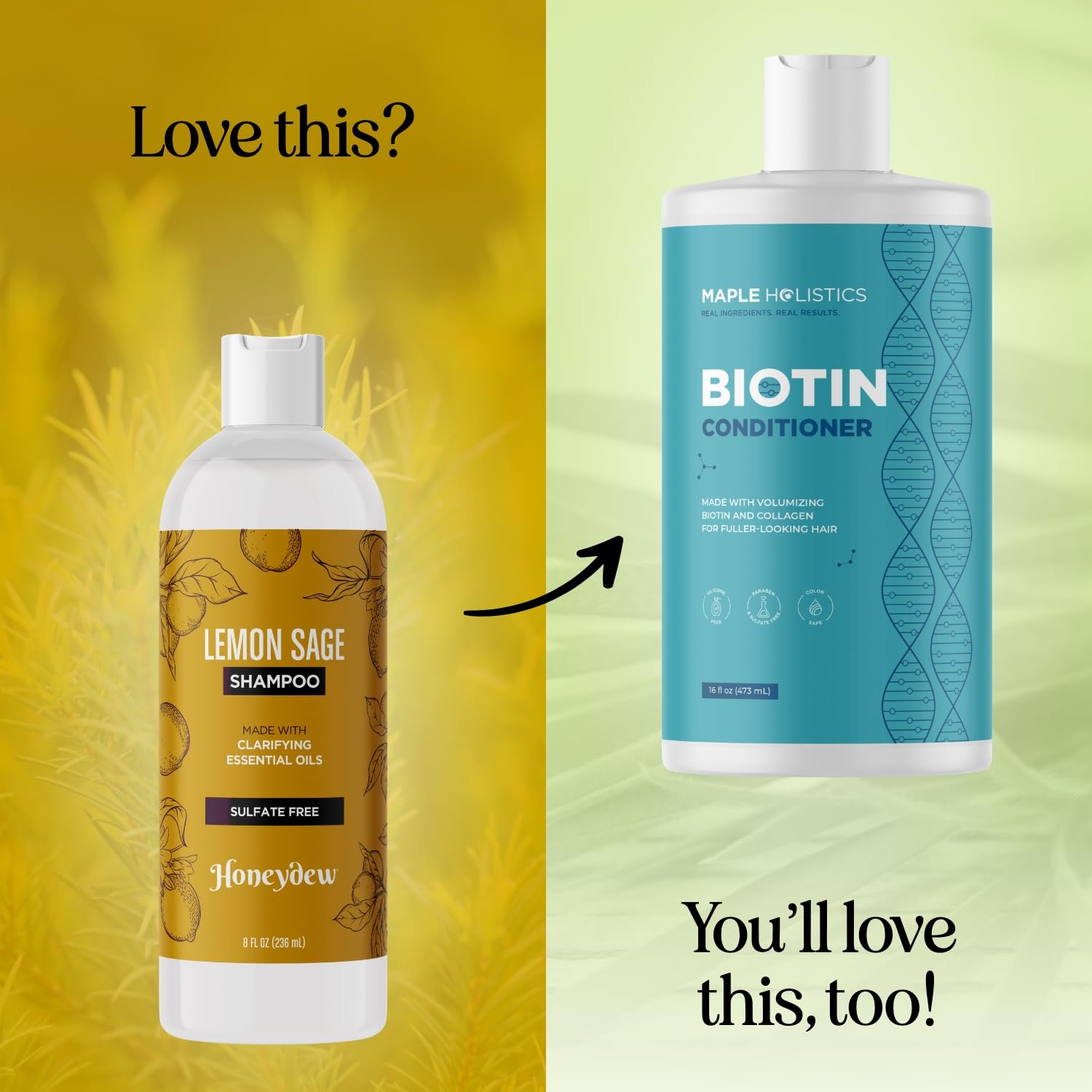 Lemon Sage Clarifying Shampoo for Oily Hair - Sulfate Free Deep Cleansing Shampoo with Keratin & Tea Tree Oil for Scalp Care - Rosemary Shampoo for Men & Women | Perfect for Daily Use & Removing Product Buildup