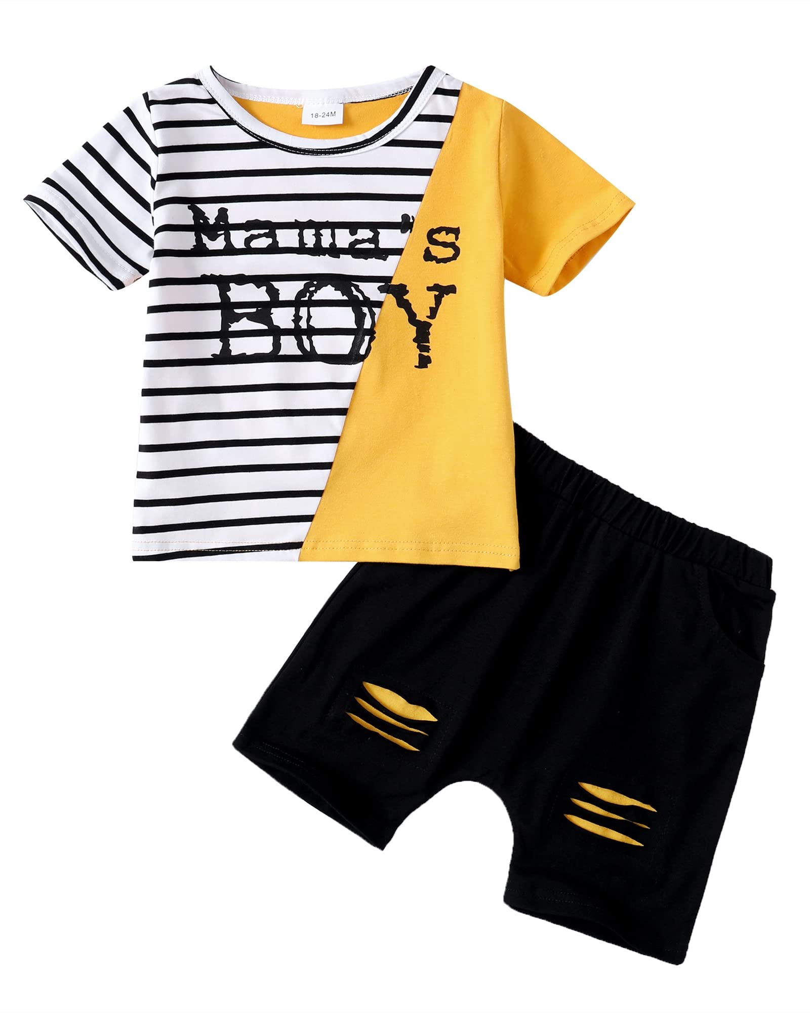 KIMI BEAR Baby Boy Clothes Set - Cute Toddler Summer Outfit with Cotton Shirt & Shorts for 1-5 Years Old | Perfect for Playtime, Beach & Outdoor Activities