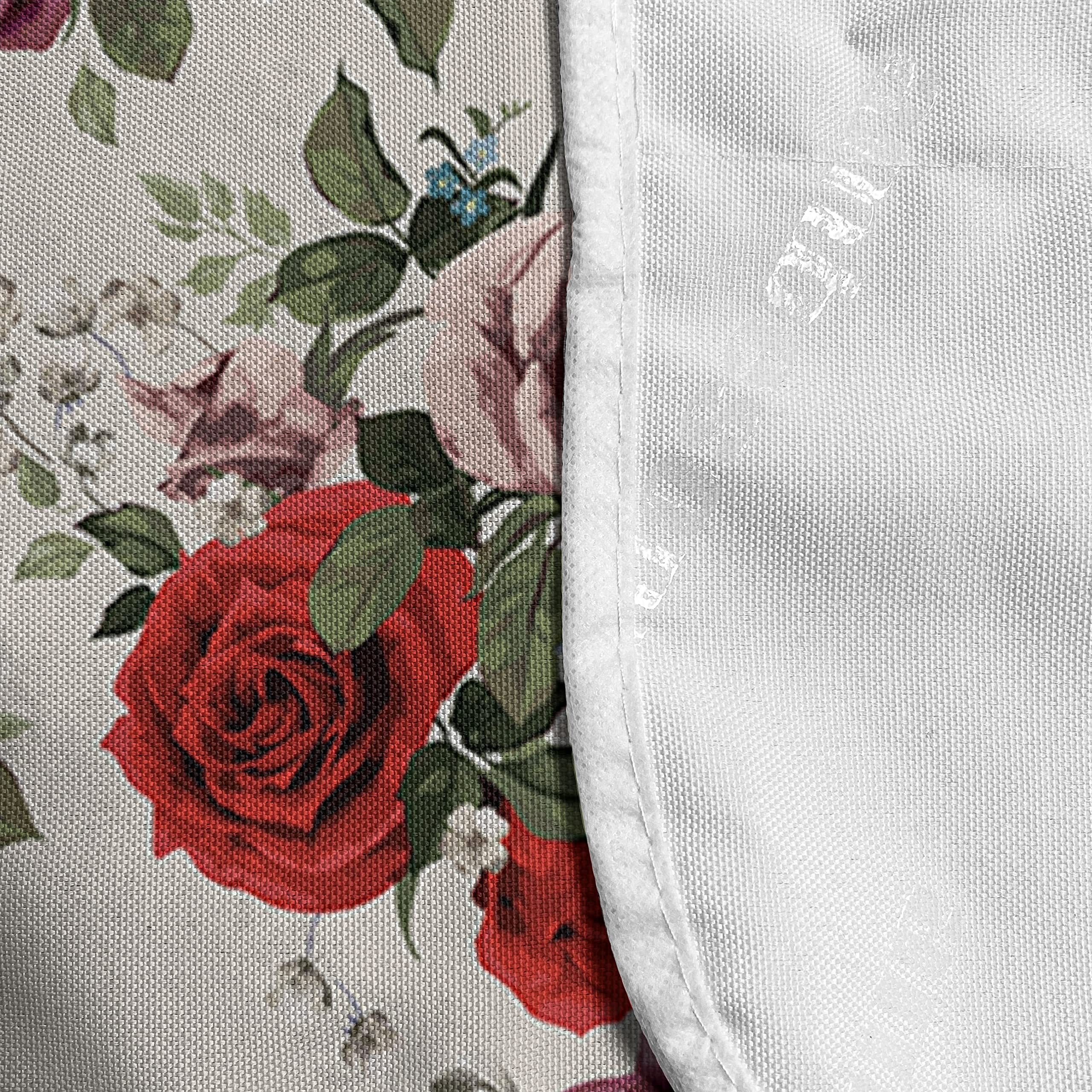 Ambesonne Floral Microwave Cover - Waterproof Kitchen Organizer with Pockets, 36
