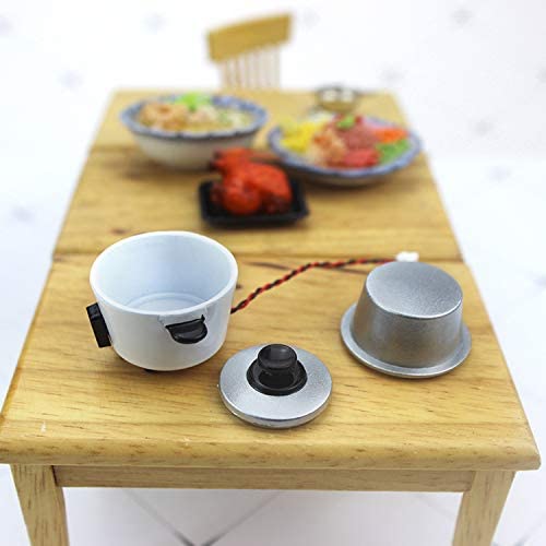 1:12 Scale Miniature Dollhouse Kitchen Accessories - Tiny Rice Cooker for Dollhouse Miniatures | Perfect for Dollhouse Decor, DIY Crafts & Collectibles