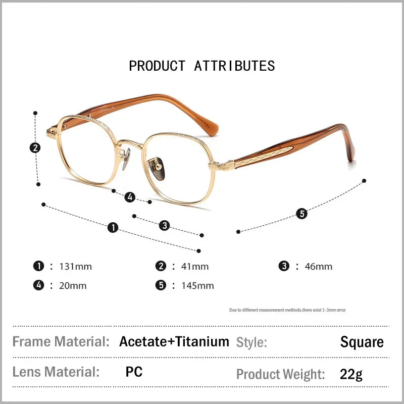 Stylish Aror Women's Full Rim Small Oval Titanium Acetate Eyeglasses Frame 41465 - Lightweight & Durable for Work, Reading & Everyday Fashion