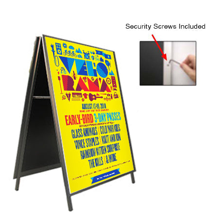 36x72 A-Frame Sign Holder with Security Screws - 1 1/4