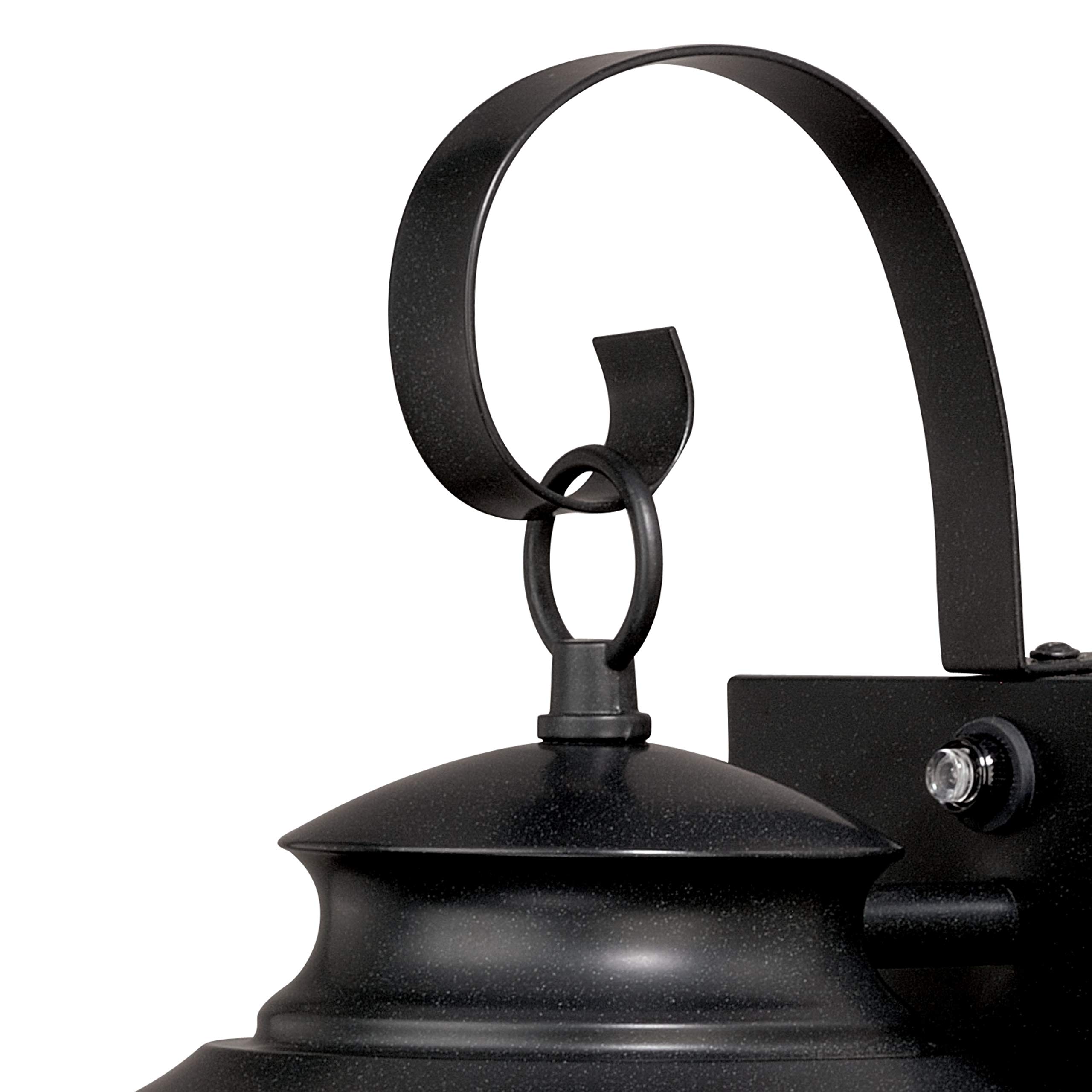 VAXCEL Melbourne 1-Light LED Bronze Outdoor Wall Lantern with Clear Glass - Dusk to Dawn Sensor - Coastal Style Lighting for Porch, Patio & Entryway