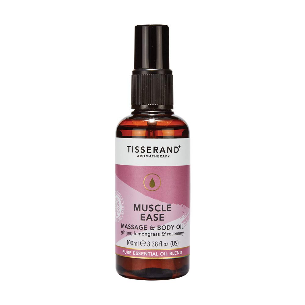 TISSERAND Muscle Ease Massage & Body Oil 100ml - Relaxing Aromatherapy for Sore Muscles & Stress Relief - Perfect for Post-Workout Recovery & Spa Nights