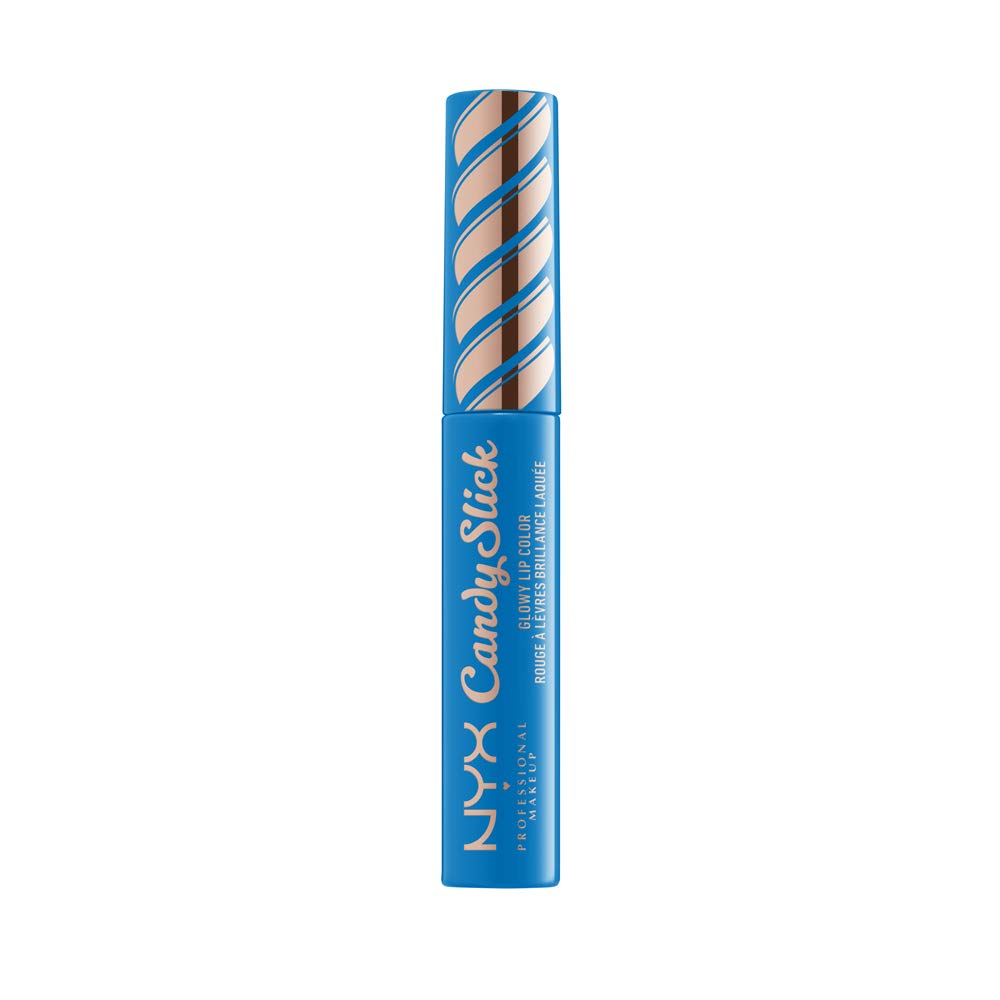 NYX Professional Makeup Candy Slick Glowy Lip Color Gloss - Extra Mints (Aqua Teal) | Hydrating Lip Gloss with Shimmer Finish | Perfect for Everyday Wear & Night Out Makeup