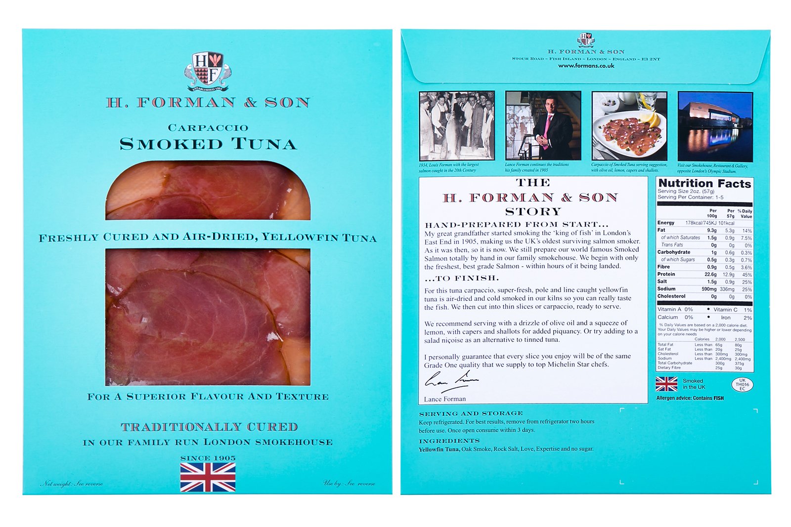 Premium H. Forman & Son Smoked Tuna - 4oz Can | Wild-Caught, High Protein, Keto & Paleo Friendly | Perfect for Salads, Sandwiches & Charcuterie Boards