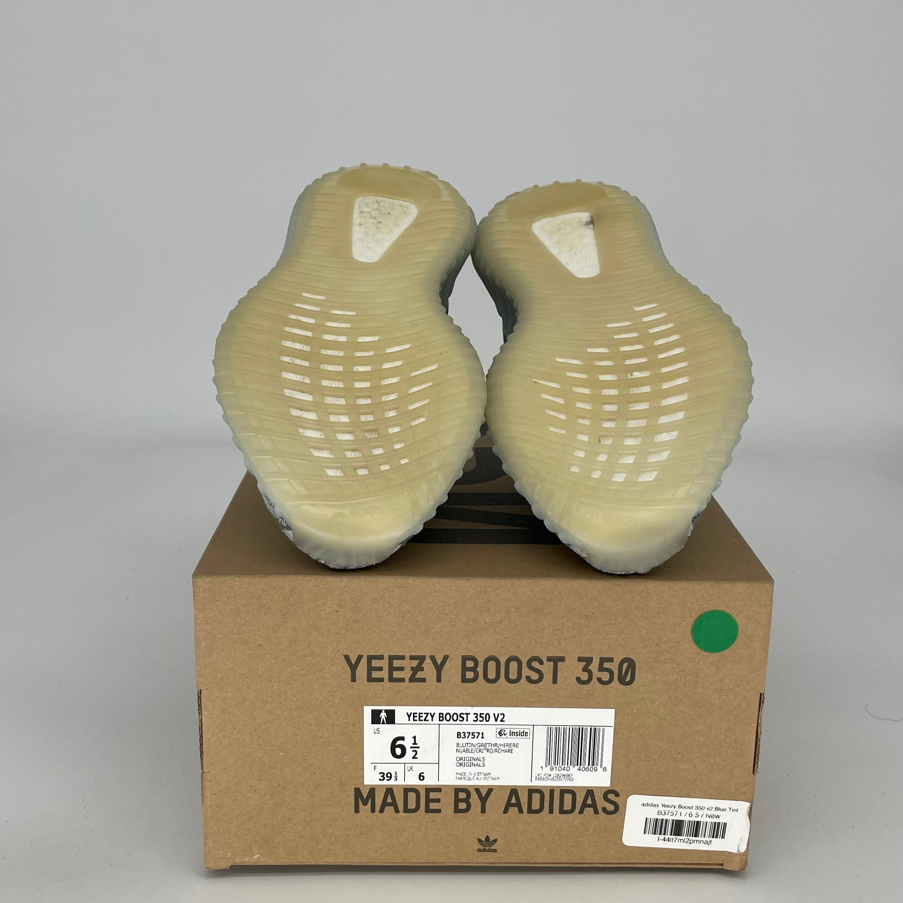 Adidas Yeezy Boost 350 V2 Blue Tint Sneakers - Men's Size 6.5 (B37571) | Comfortable Running Shoes for Casual Wear & Gym Workouts