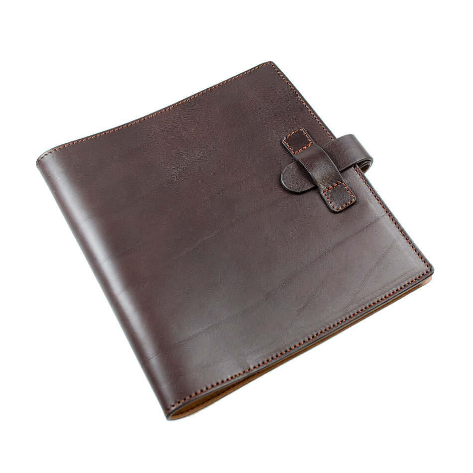 Premium Atoma Pur Leather Folder 185 x 210mm - Elegant Brown Document Organizer for Office, School & Business Professionals